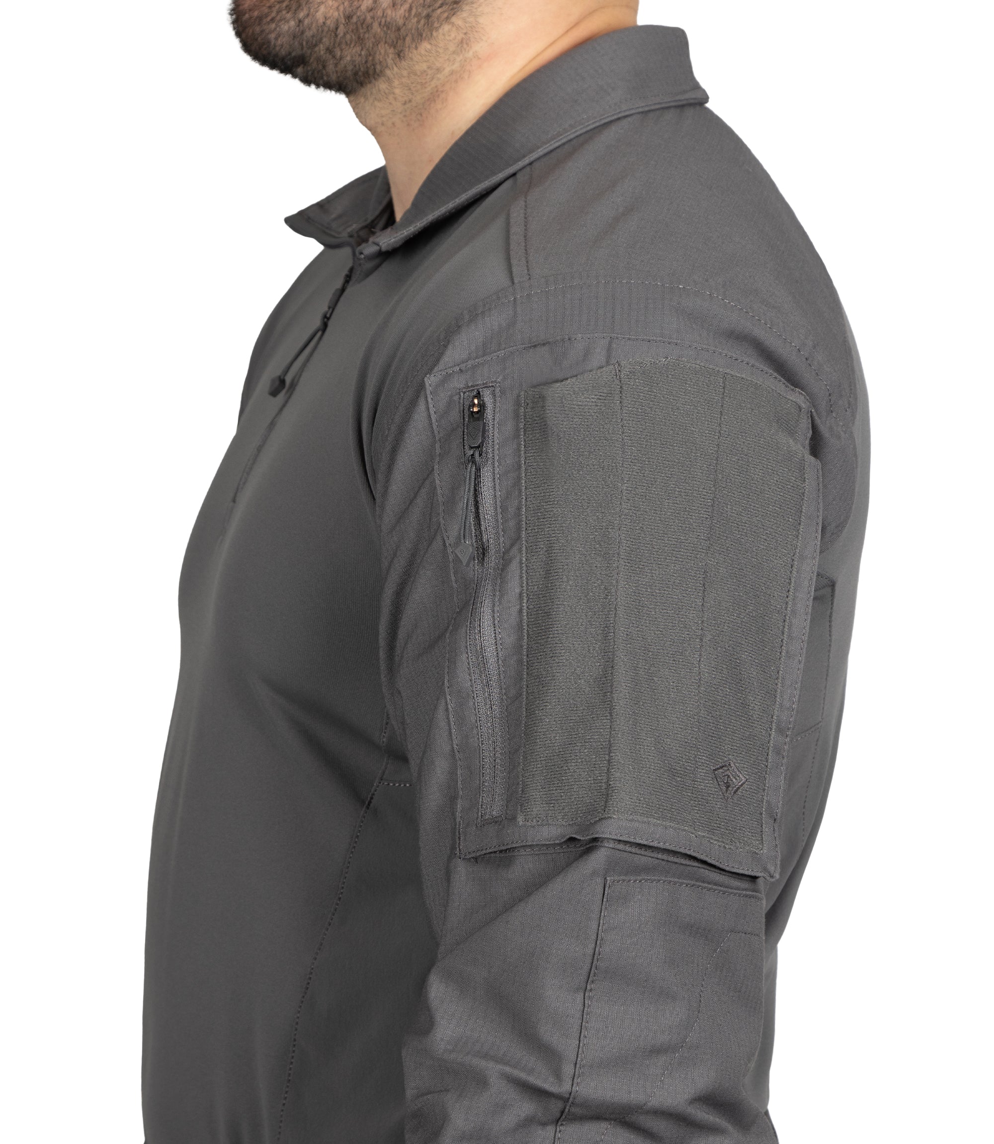 Oversized Pocket on Men's Defender Shirt in Wolf Grey |color_wolf grey