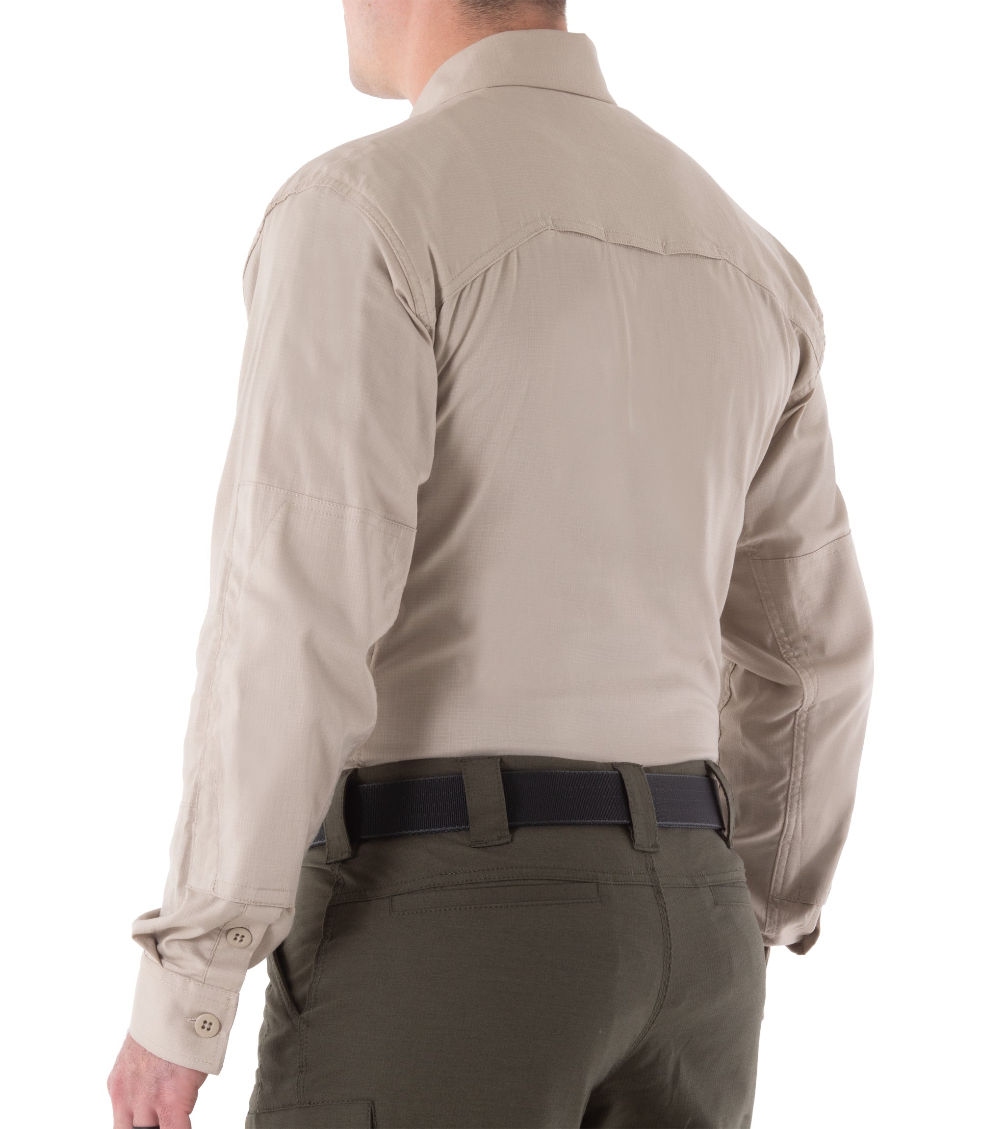 Side of Men's V2 BDU Long Sleeve Shirt in Khaki |color_khaki