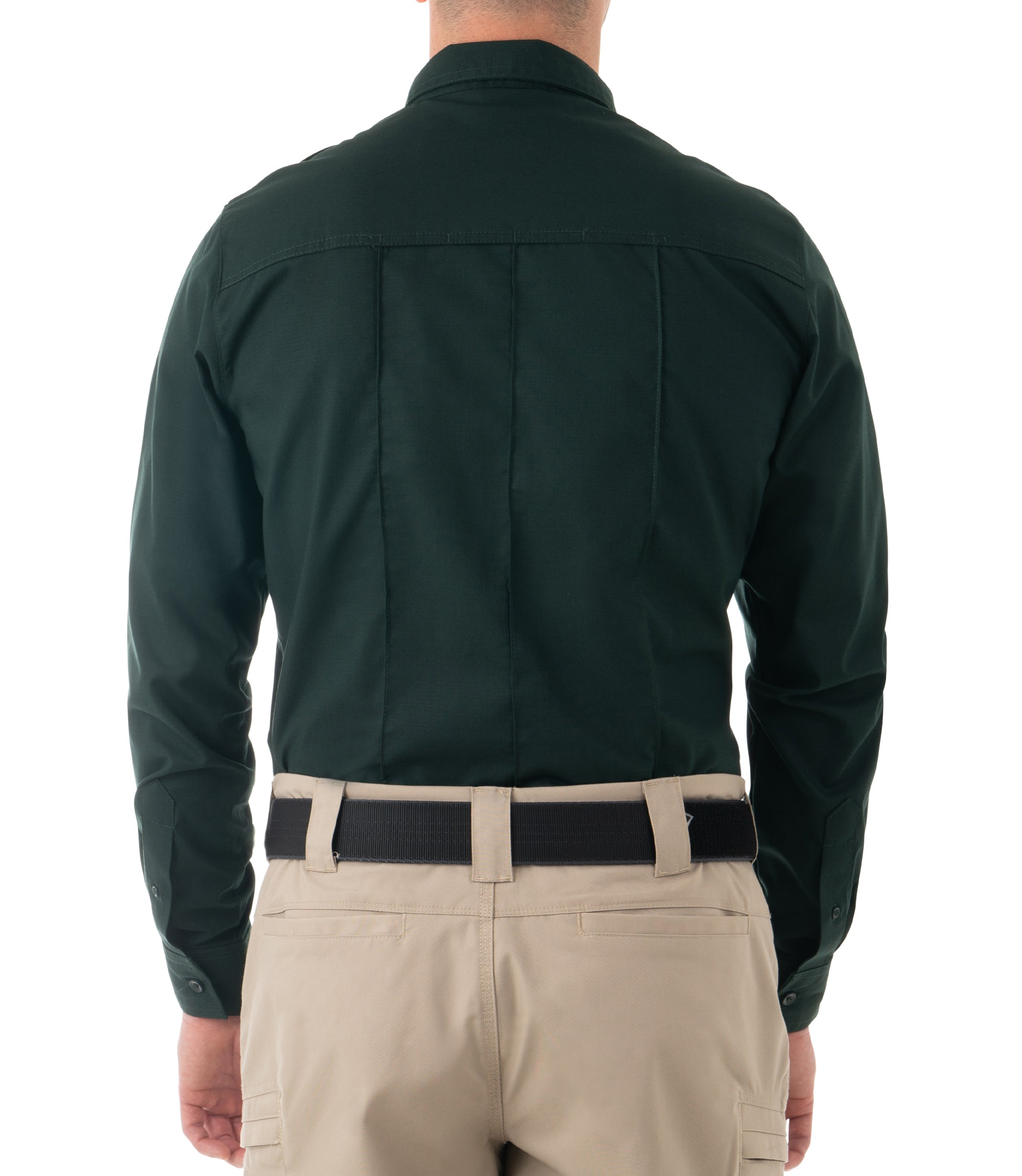 Back of Men's Pro Duty Uniform Shirt in Spruce Green |color_spruce green