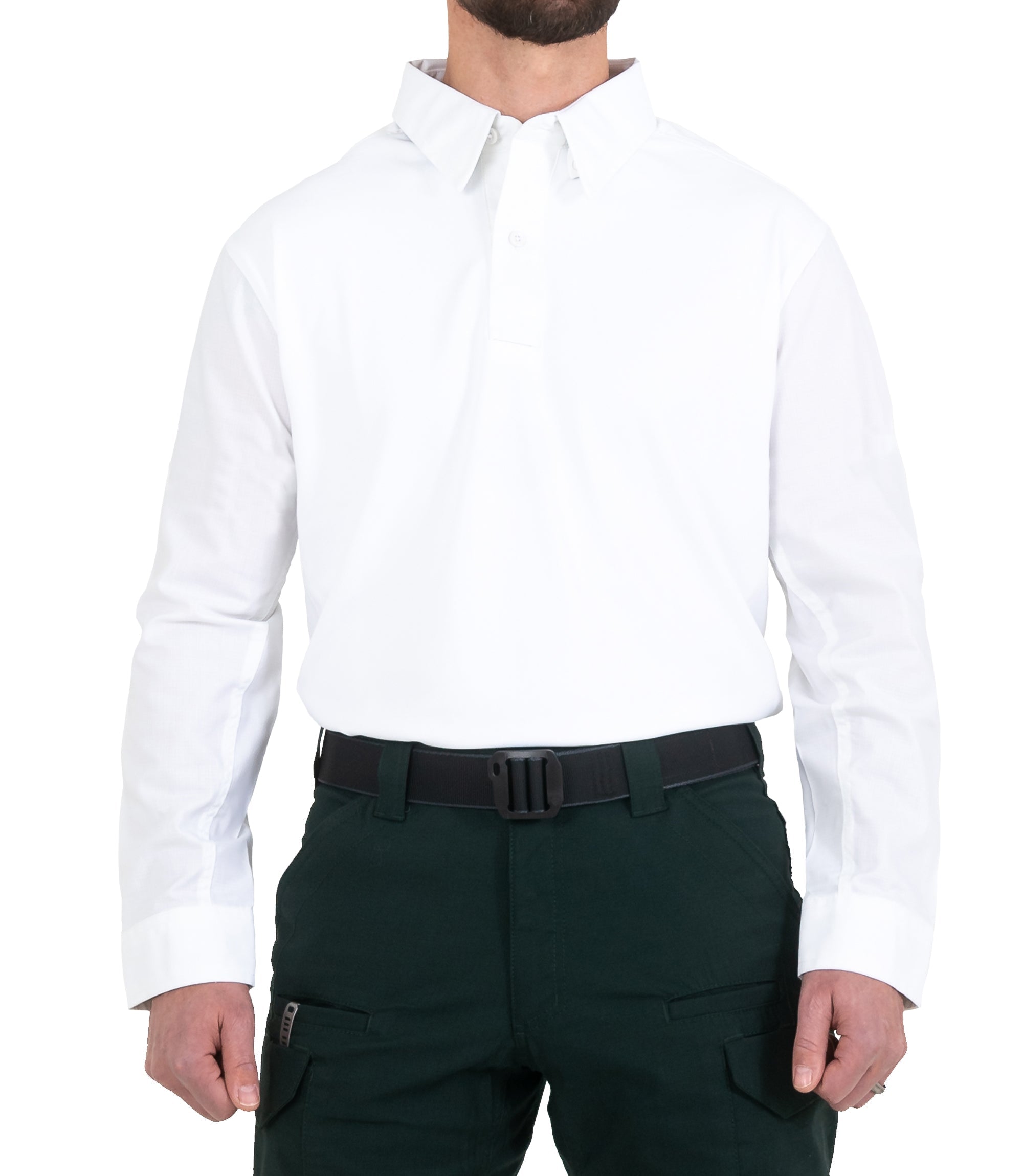 Front of Men's V2 Pro Performance Shirt in White |color_white