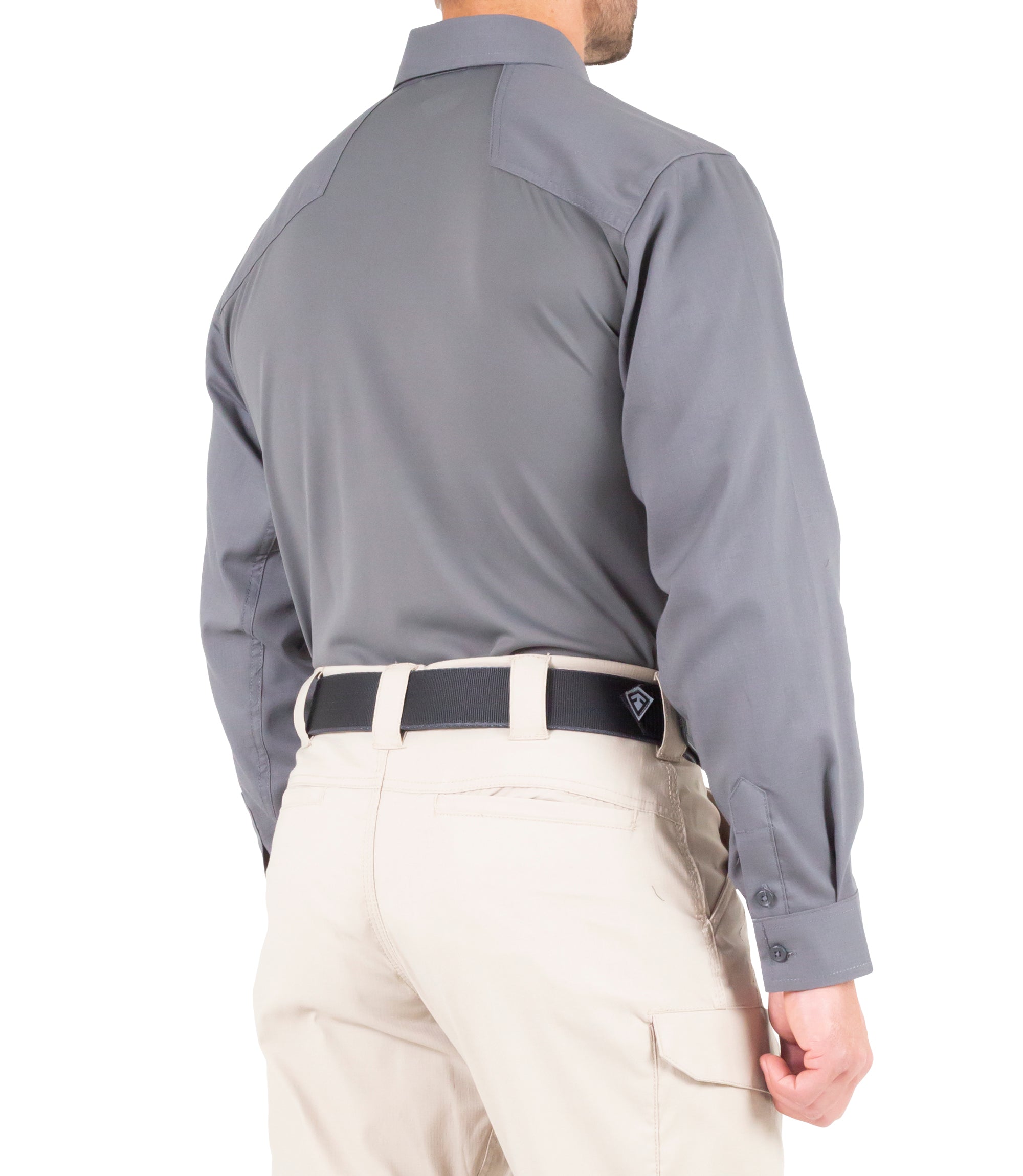 Side of Men's V2 Pro Performance Shirt in Wolf Grey |color_wolf grey