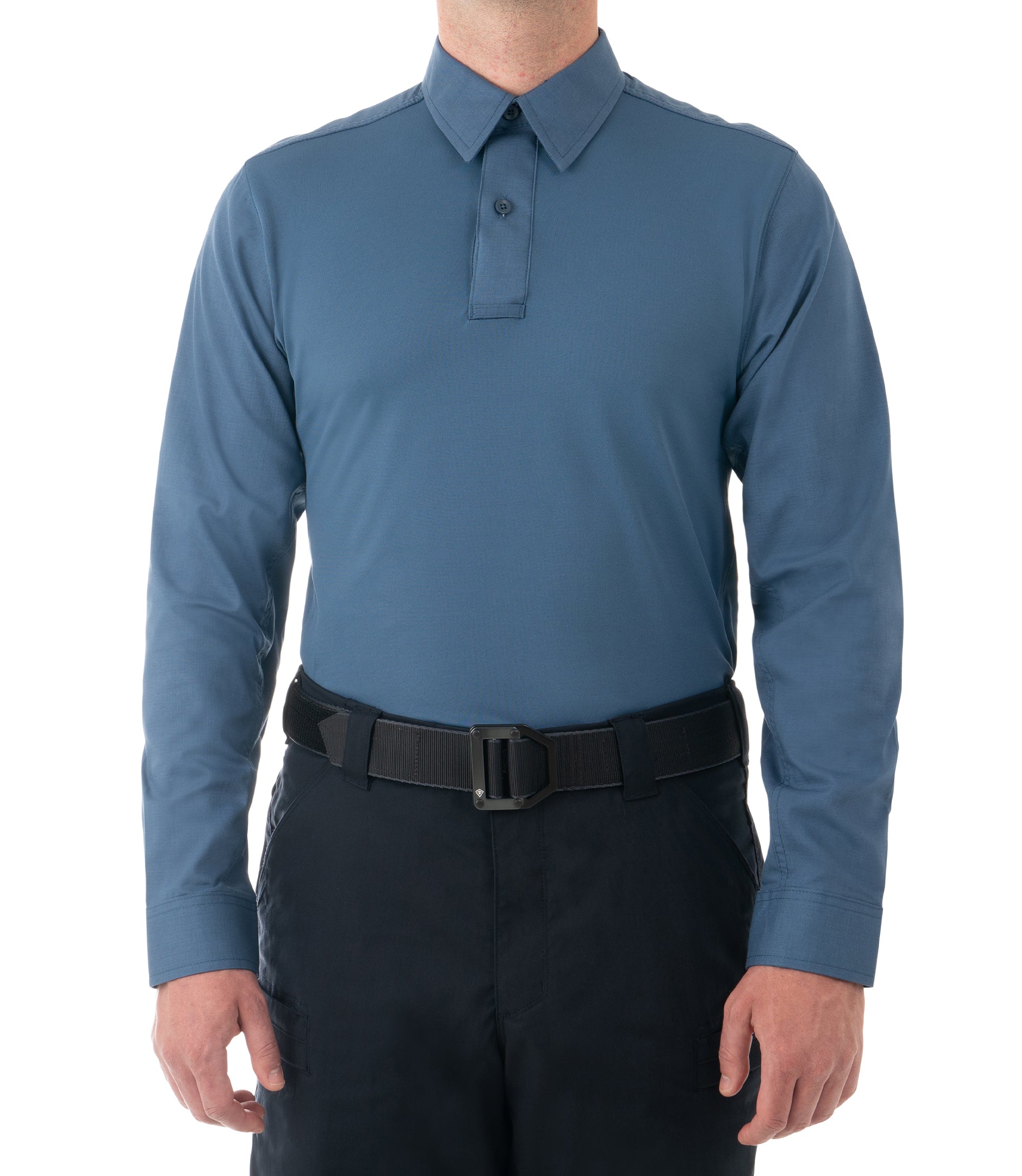 Front of Men's V2 Pro Performance Shirt in French Blue |color_french blue