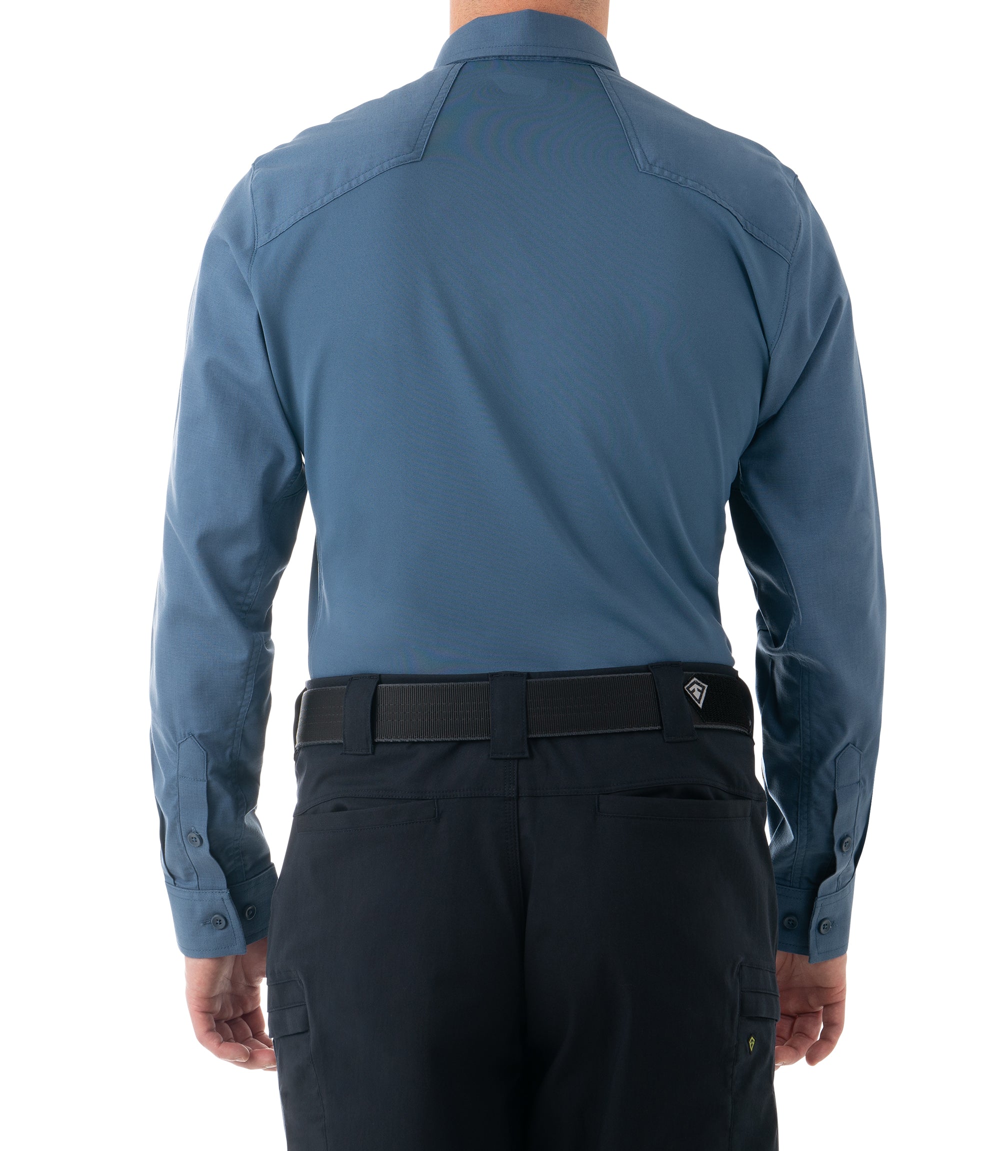 Back of Men's V2 Pro Performance Shirt in French Blue |color_french blue