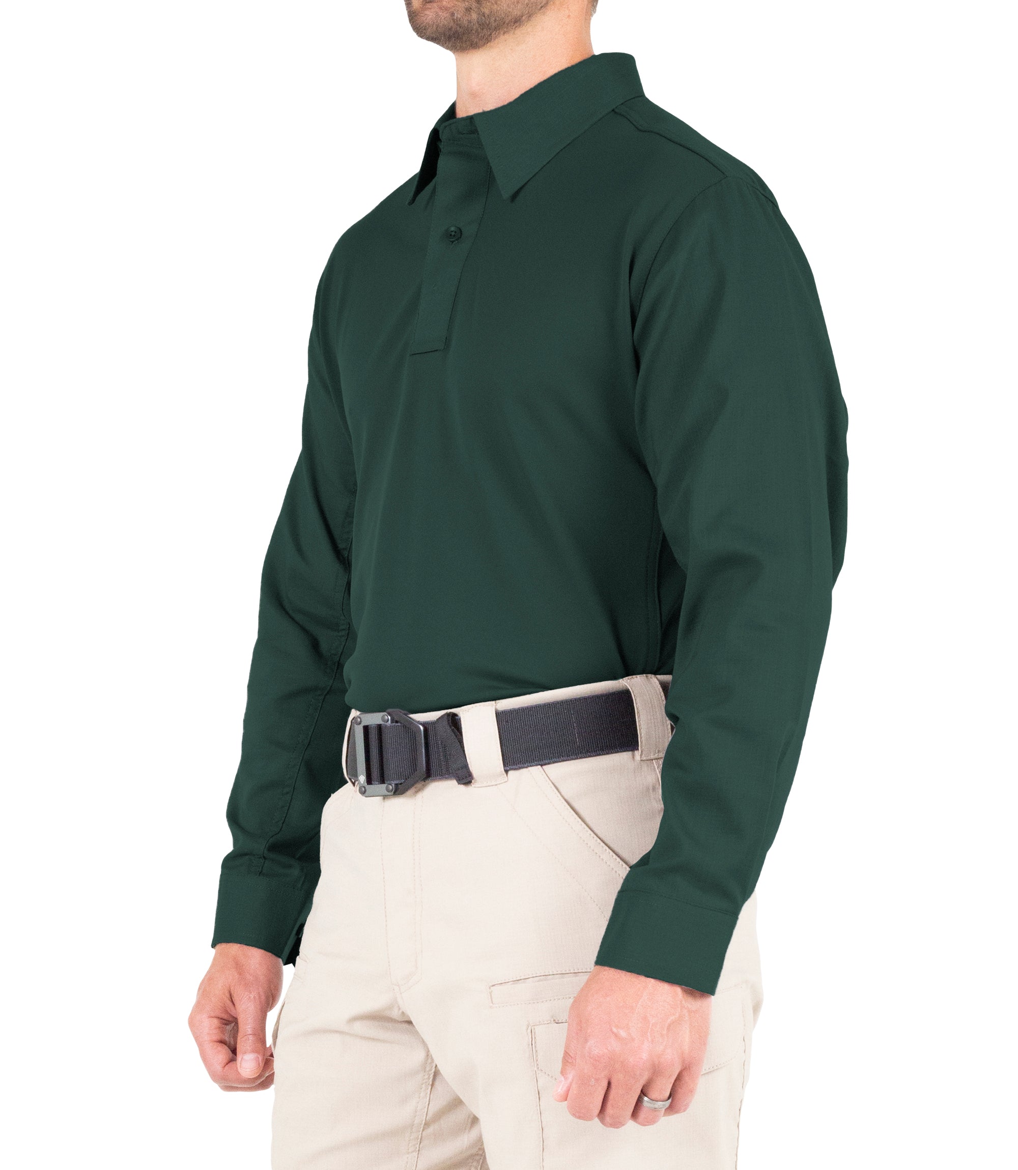 Side of Men's V2 Pro Performance Shirt in Spruce Green |color_spruce green