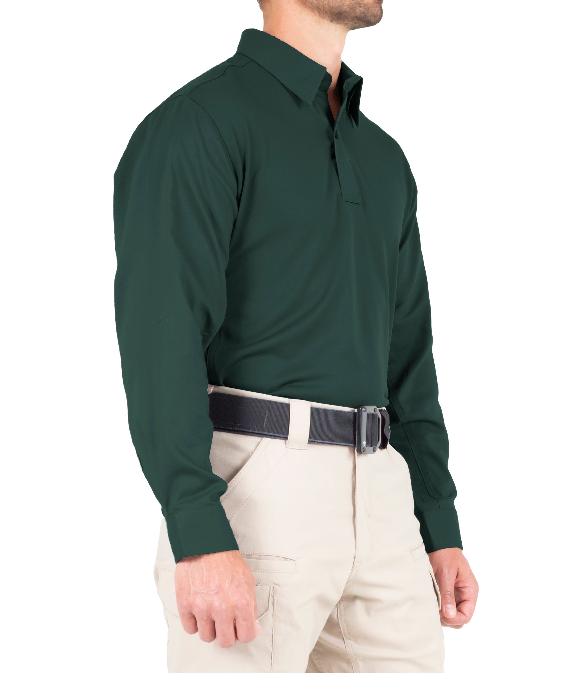 Side of Men's V2 Pro Performance Shirt in Spruce Green |color_spruce green