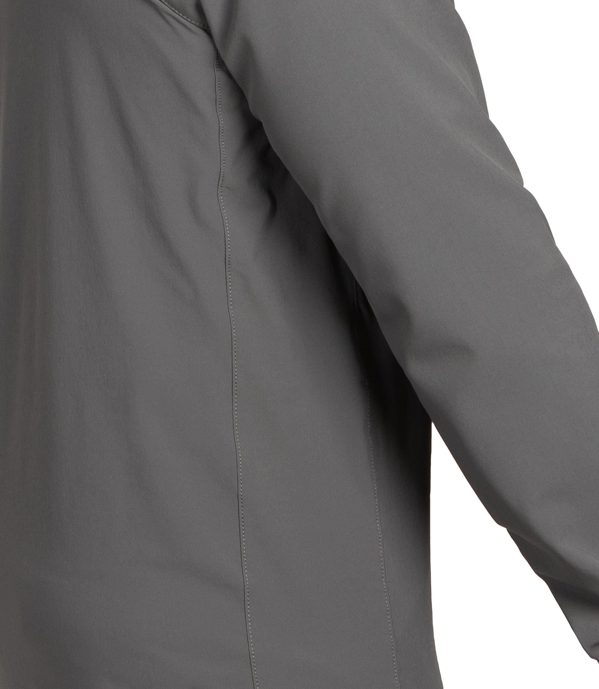 Full Running Gusset of Men's Pro Duty Pullover in Wolf Grey |color_wolf grey