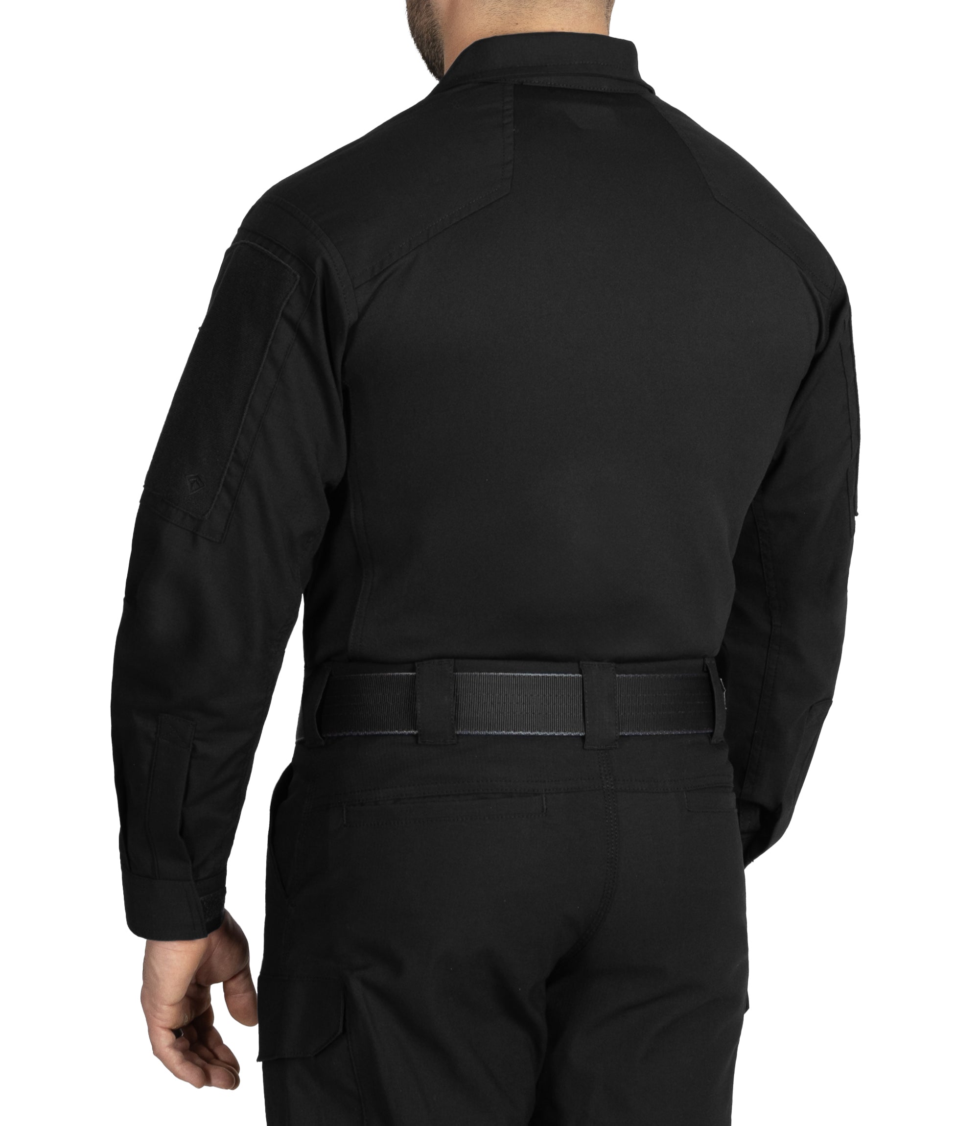 Side of Men's V2 Responder Shirt in Black |color_black