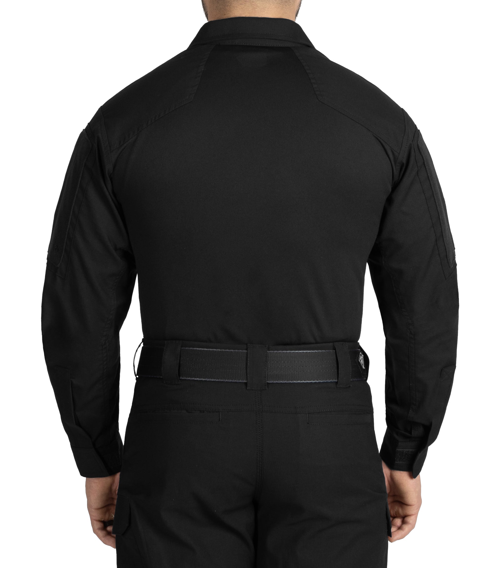 Back of Men's V2 Responder Shirt in Black |color_black