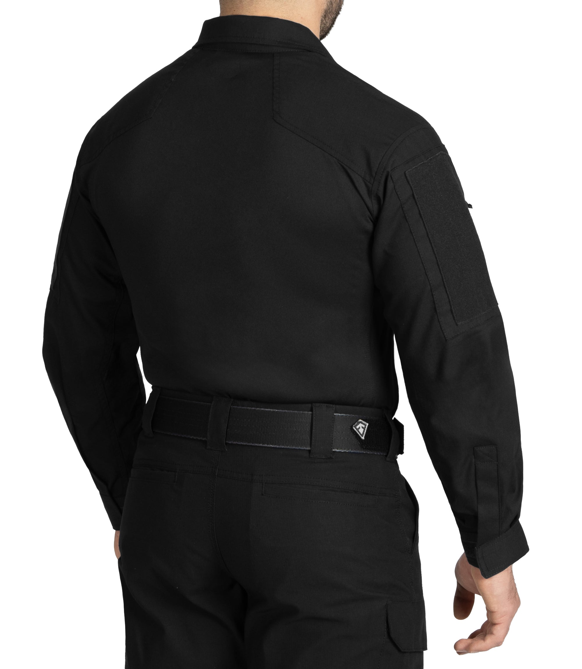 Side of Men's V2 Responder Shirt in Black |color_black