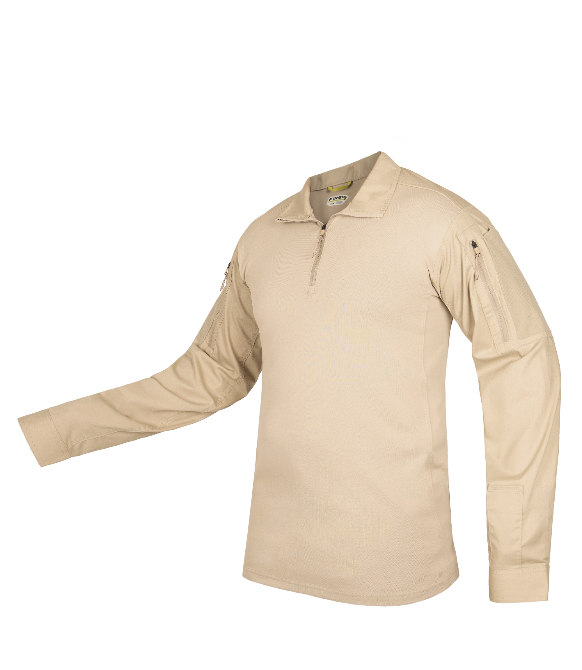 Front of Men's V2 Responder Shirt in Silver Tan |color_silver tan