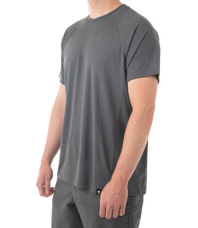 Side of Men's Performance Short Sleeve T-Shirt in Wolf Grey