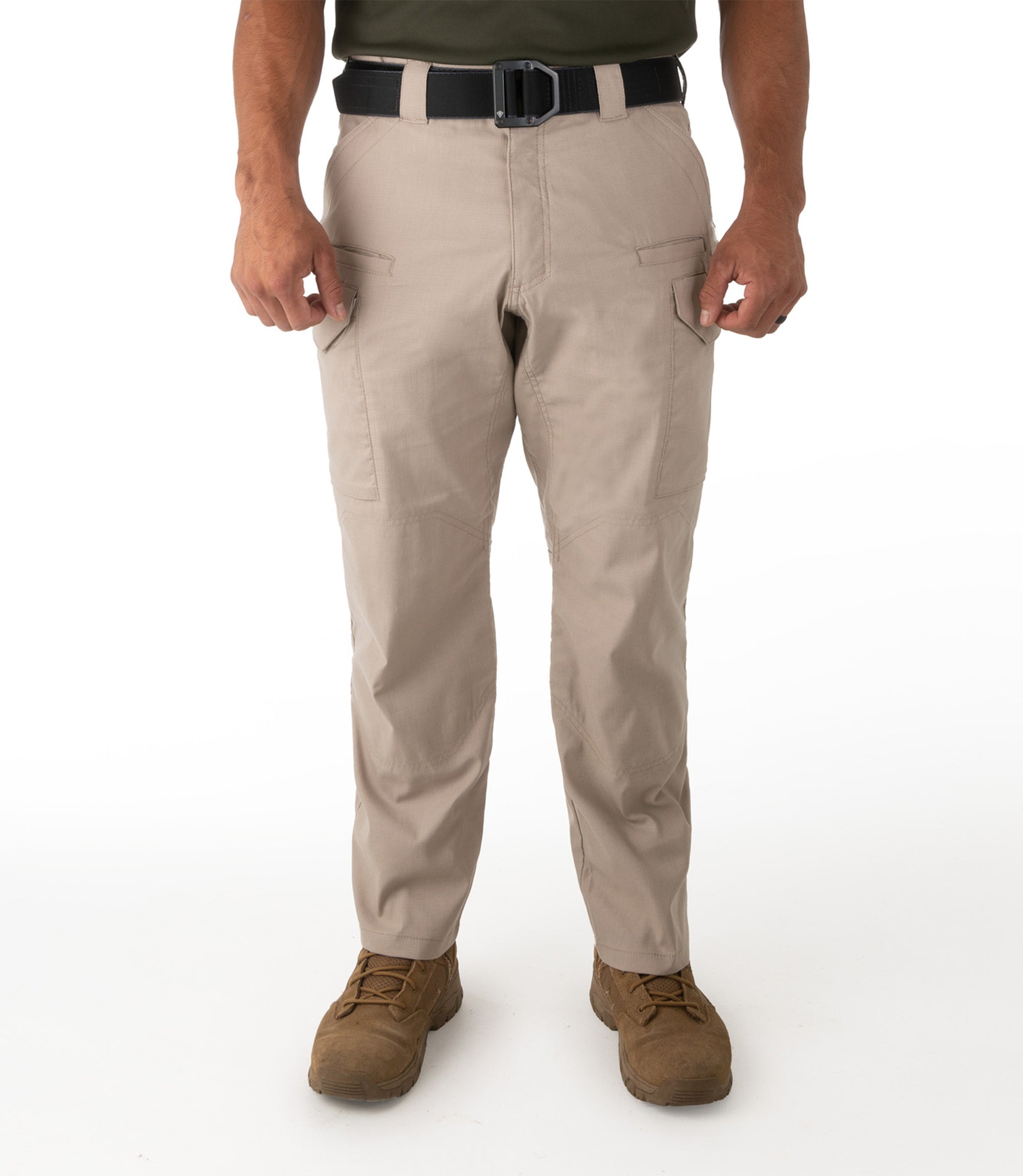 Front of Mens V2 Tactical Pants in Khaki |color_khaki
