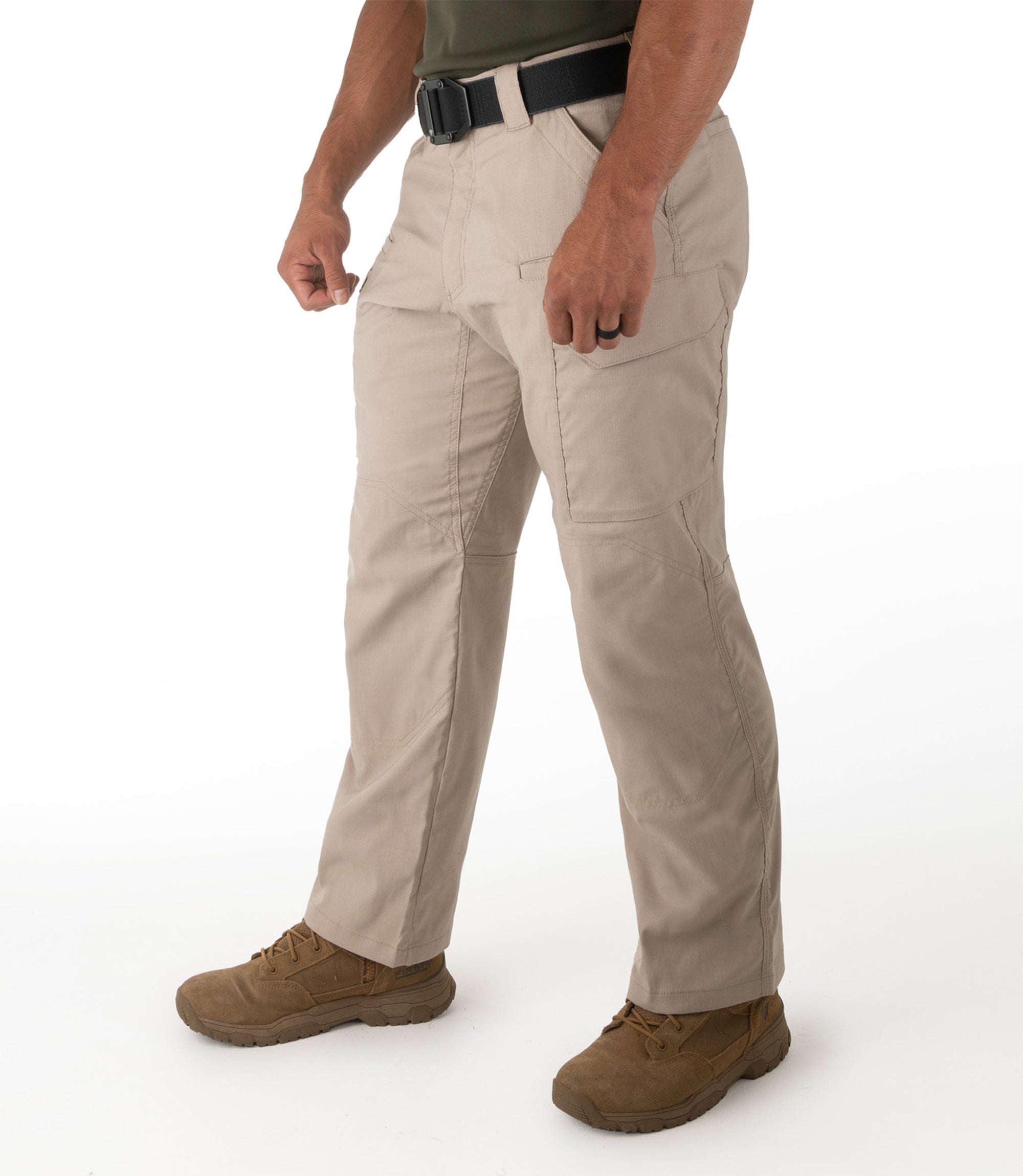 Side of Mens V2 Tactical Pants in Khaki |color_khaki