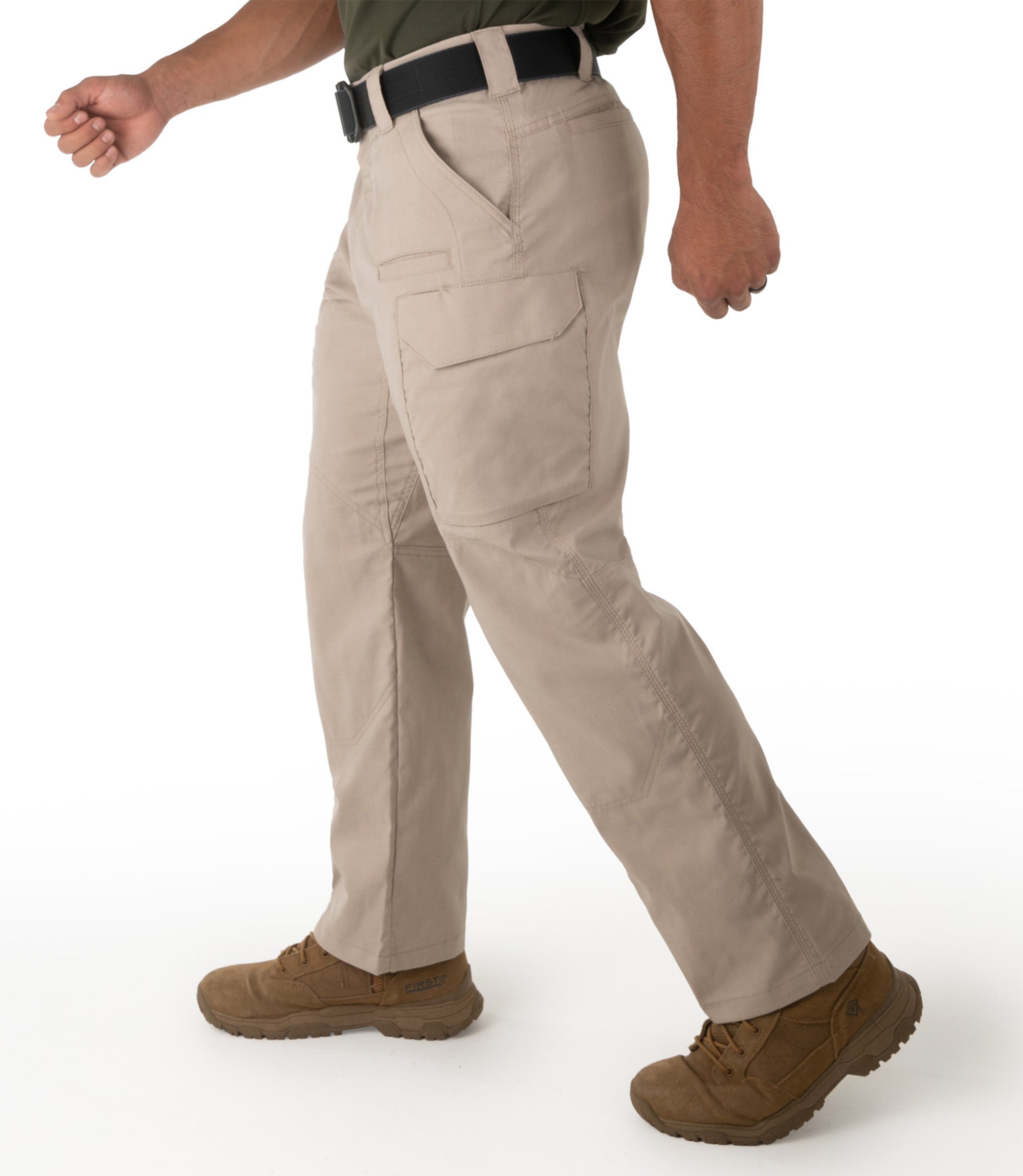 Side of Mens V2 Tactical Pants in Khaki |color_khaki