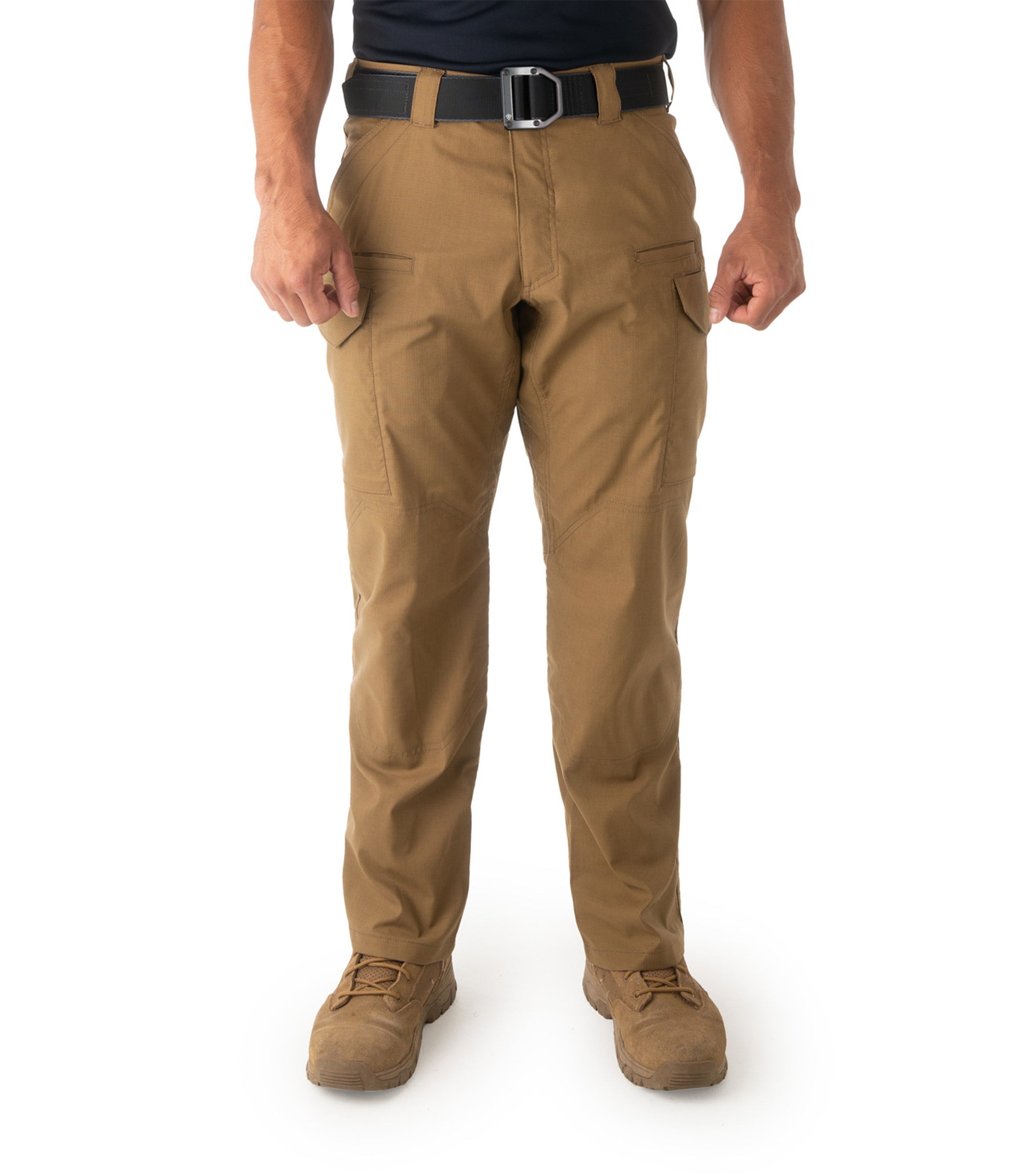 Front of Mens V2 Tactical Pants in Coyote Brown |color_coyote brown