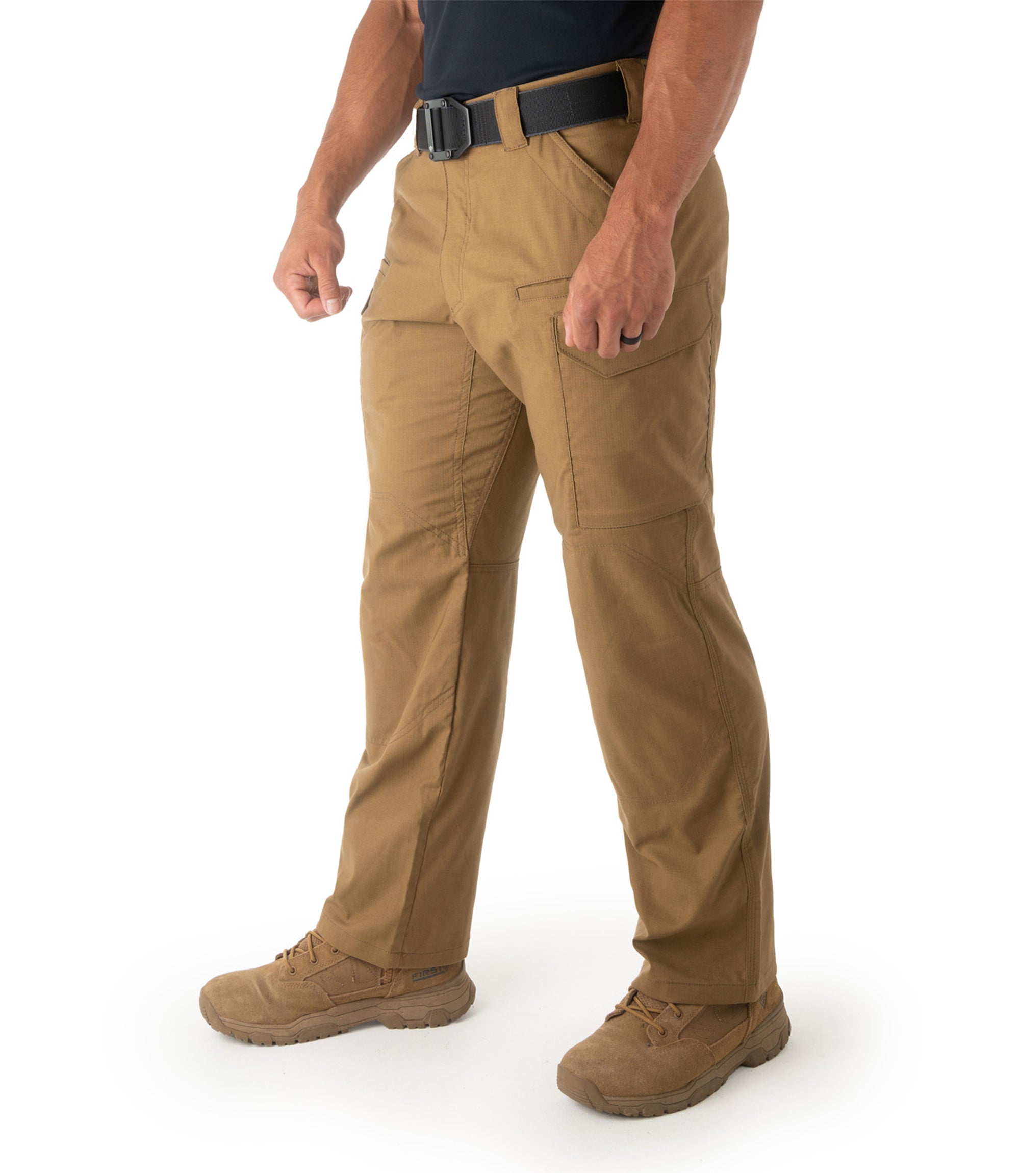 Side of Mens V2 Tactical Pants in Coyote Brown |color_coyote brown