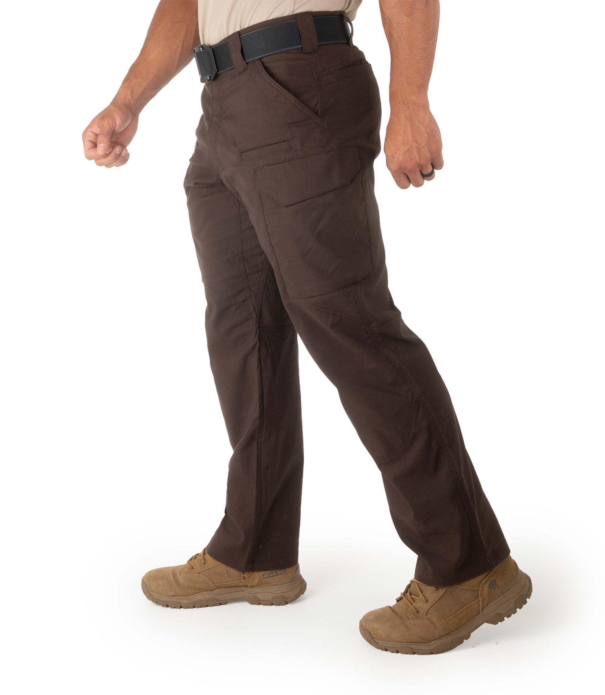 Side of Mens V2 Tactical Pants in Kodiak Brown |color_kodiak brown