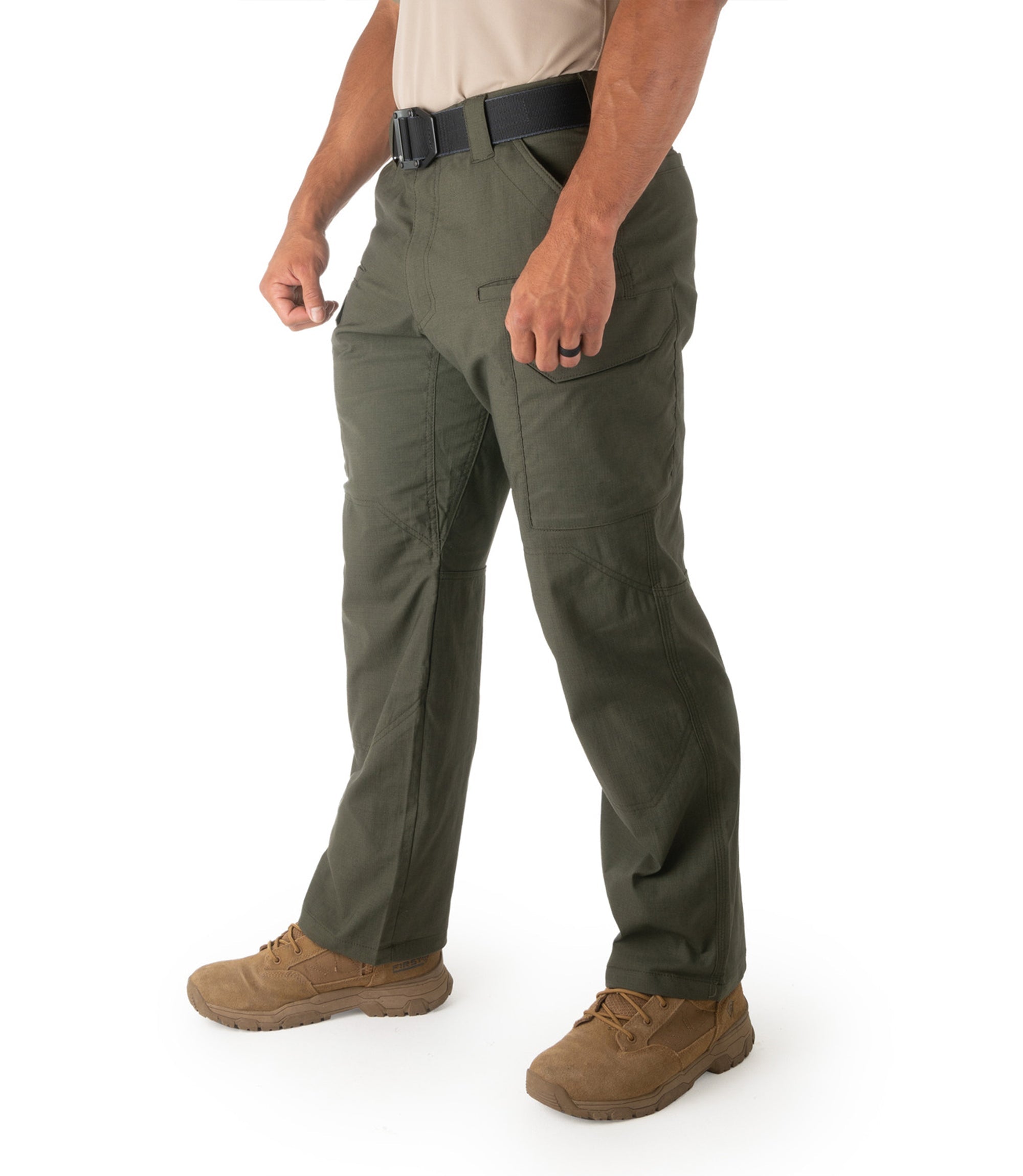 Side of Mens V2 Tactical Pants in OD Green |color_od green