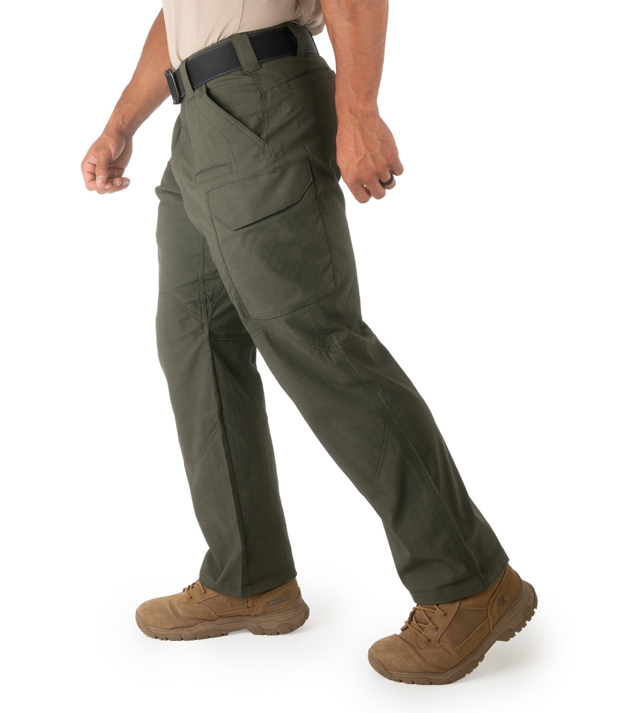 Side of Mens V2 Tactical Pants in OD Green |color_od green