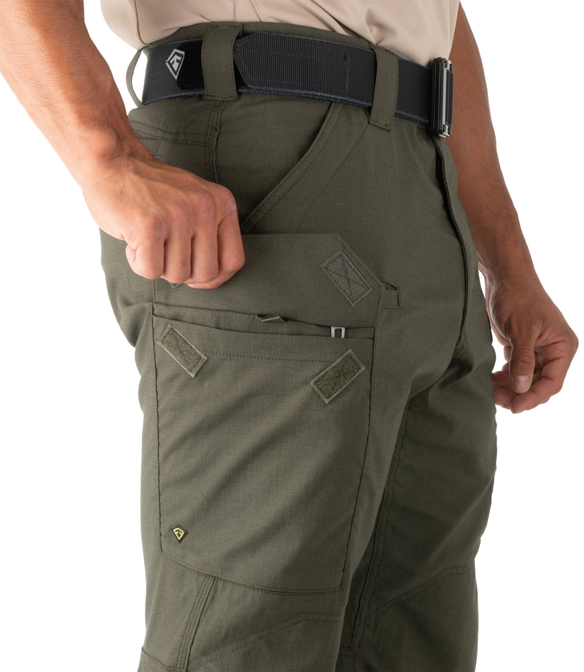 Open pocket of Mens V2 Tactical Pants in OD Green |color_od green