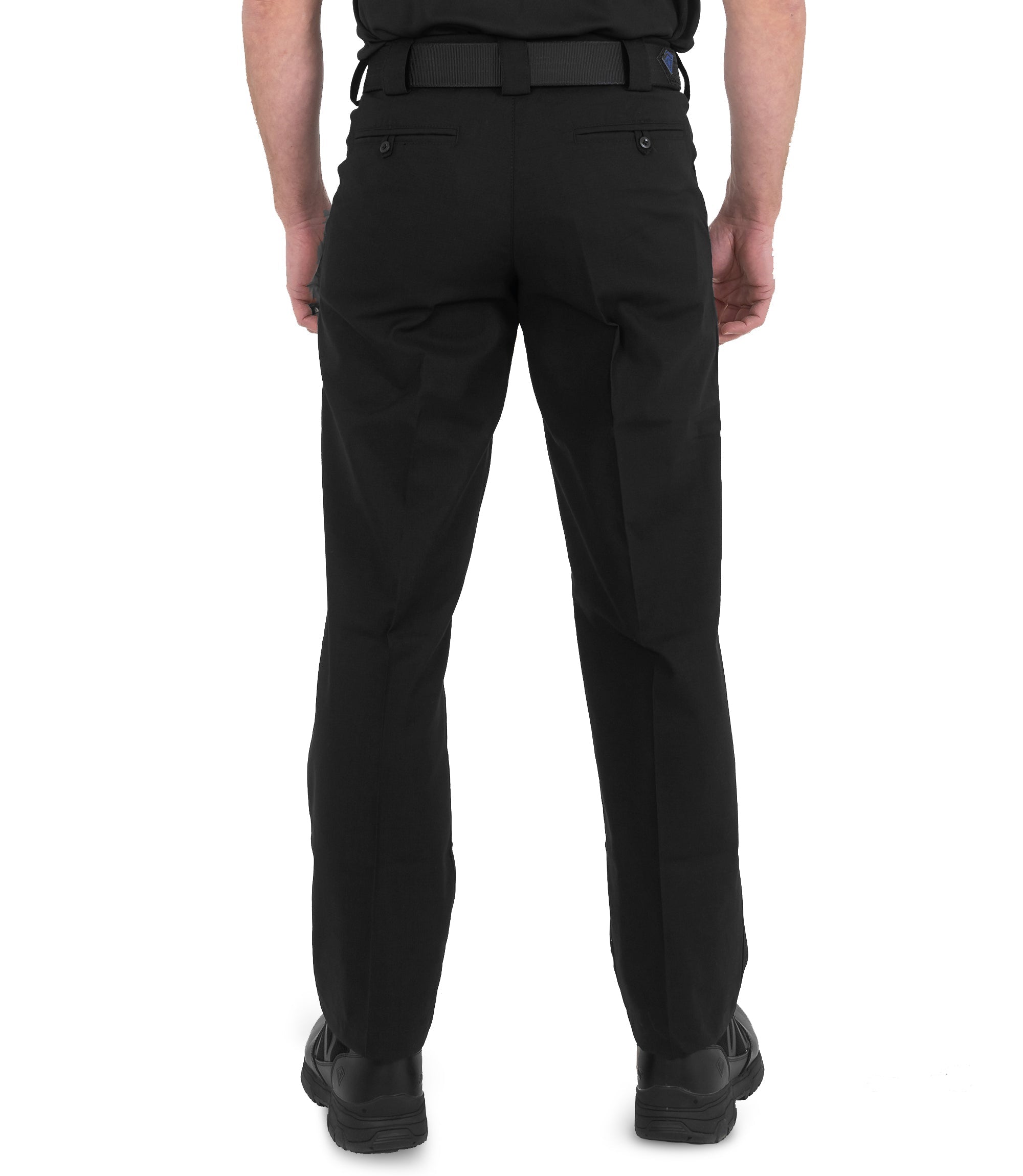 Back of Men's V2 Pro Duty Uniform Pant in Black |color_black