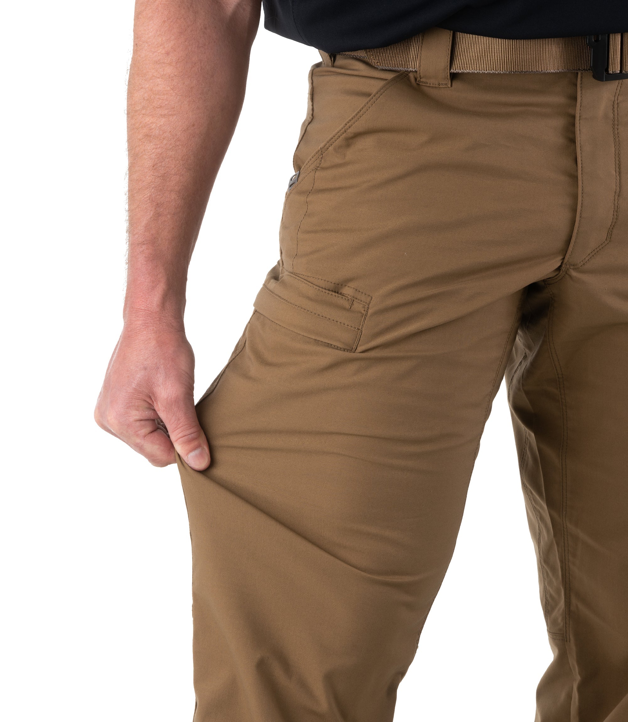 View of Stretch of Men's A2 Pant in Coyote Brown |color_coyote brown