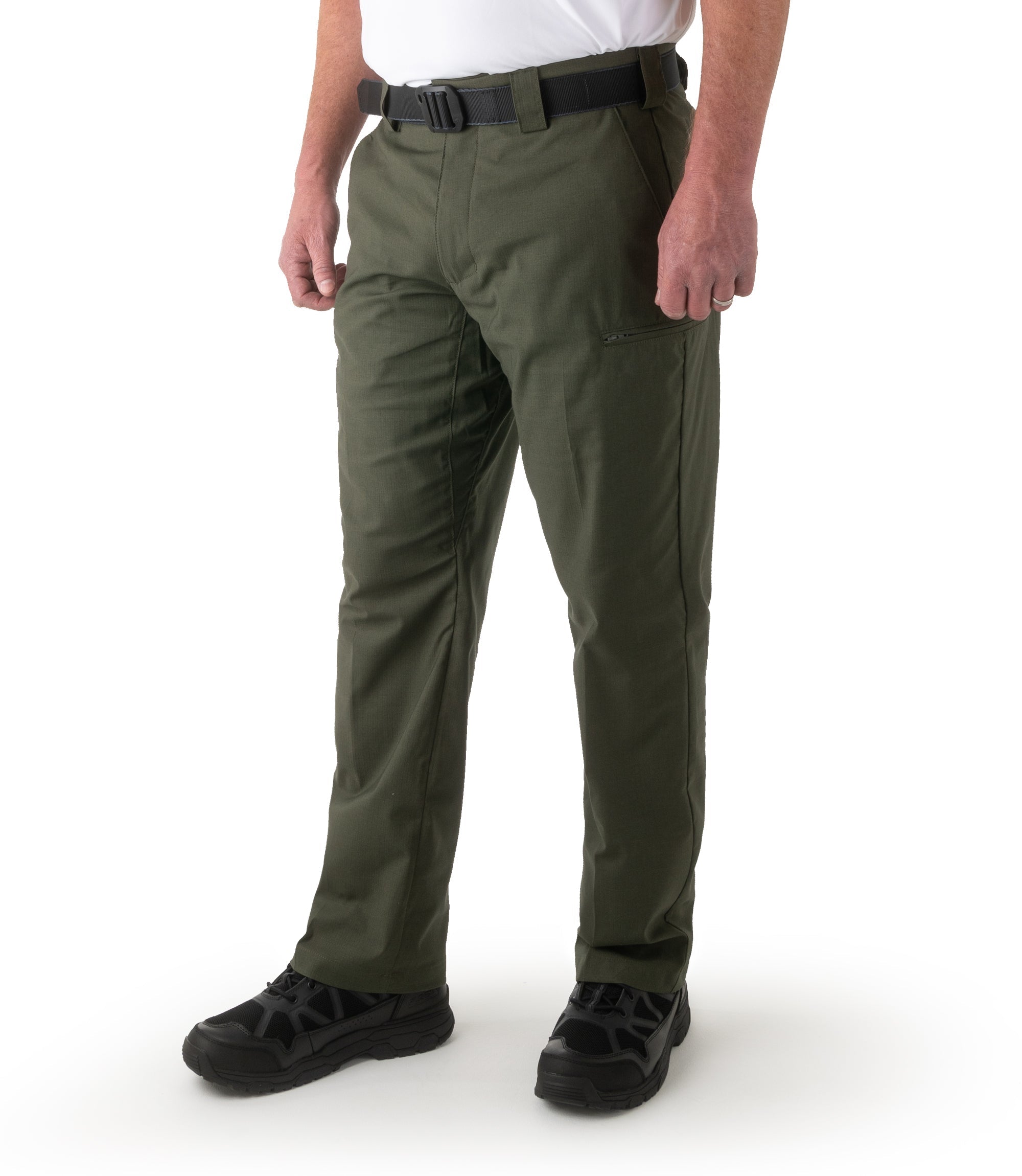 Side of Men's V2 Pro Duty 6 Pocket Pant in OD Green |color_od green