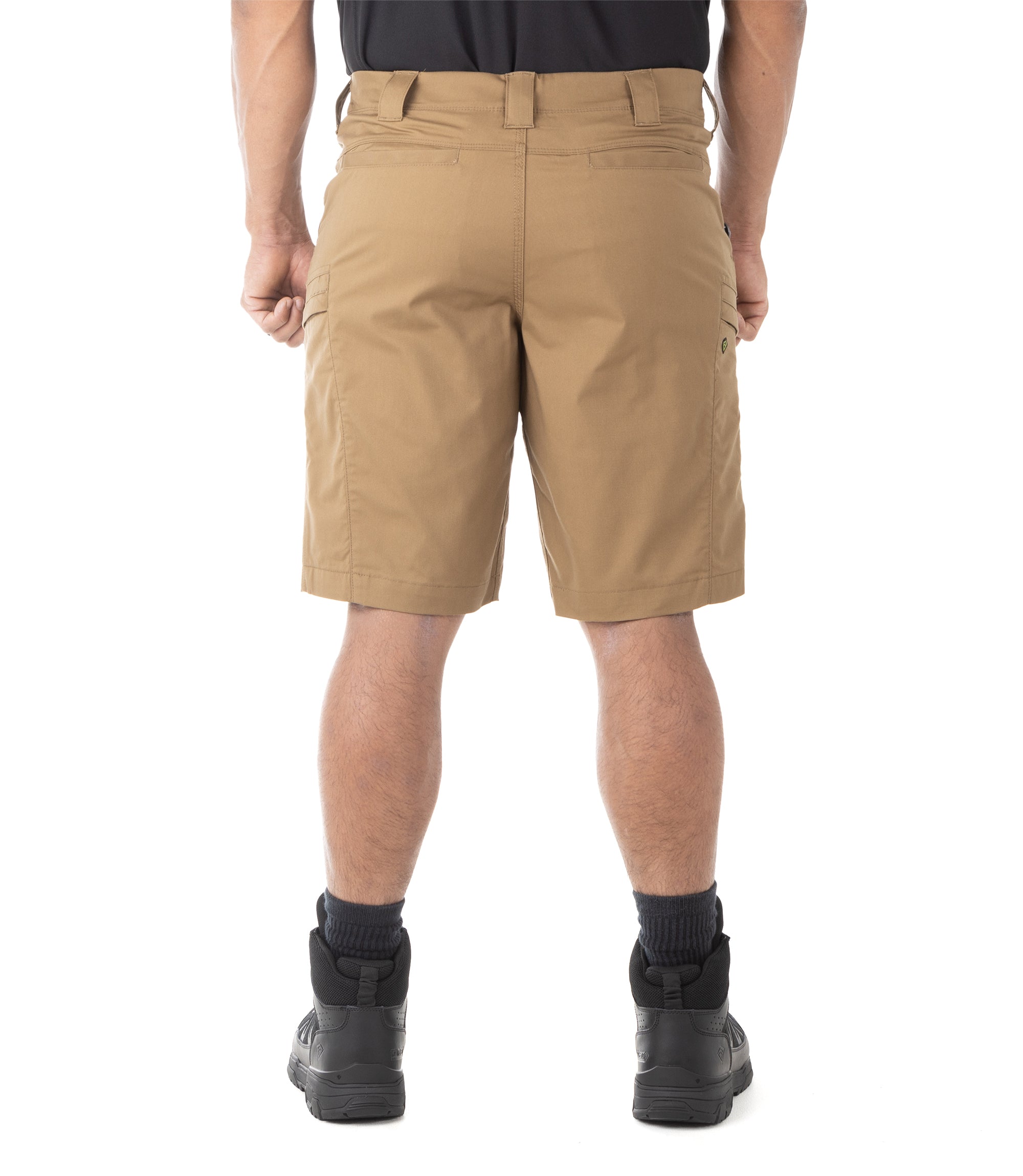Back of Men's A2 Short in Coyote Brown |color_coyote brown