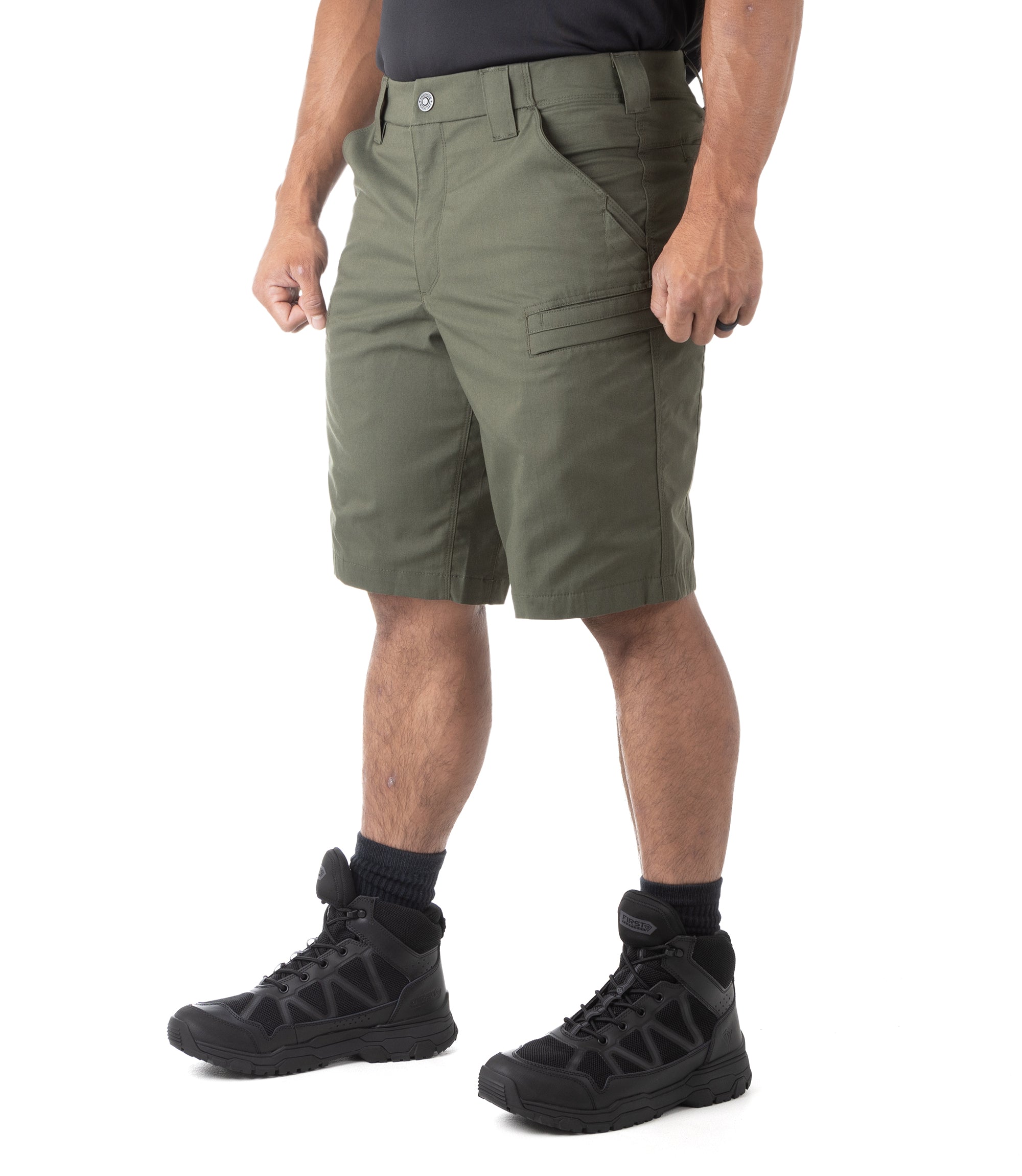 Side of Men's A2 Short in OD Green |color_od green