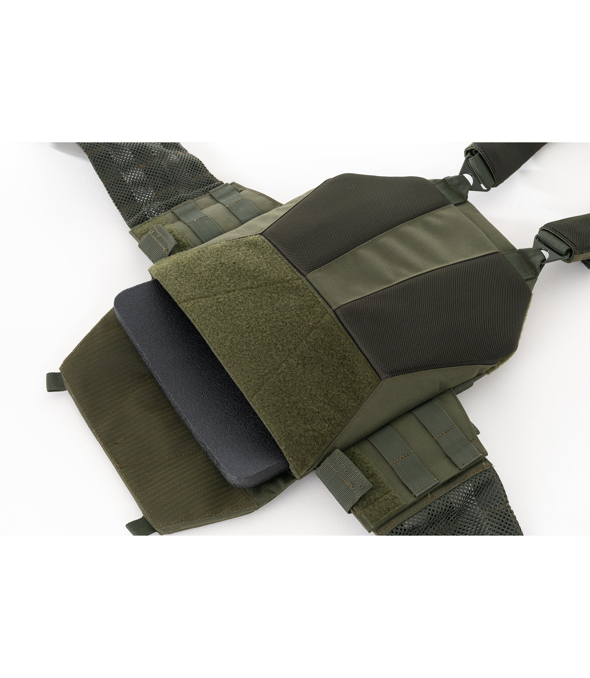 Inside Open view of Specialist Plate Rack in OD Green |color_od green