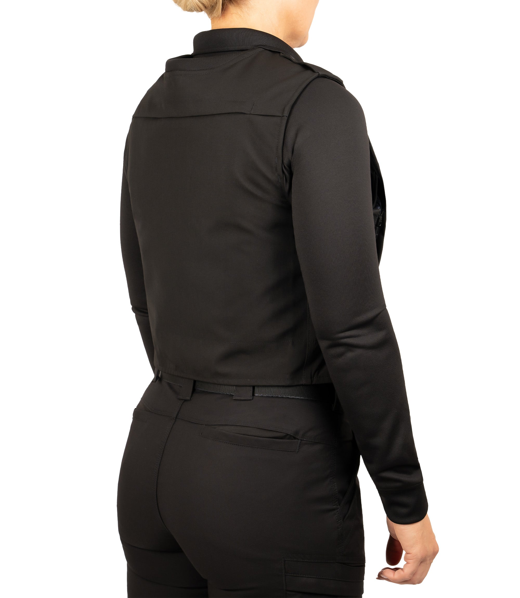 Back quarter angle view of Pro Duty Armor Cover in color black|color_black