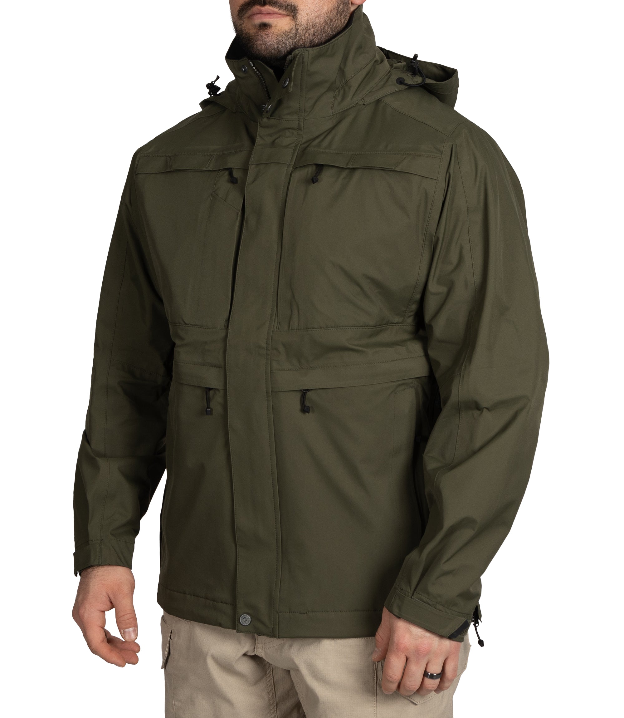 Side of Men's Tactix 3-In-1 System Parka in OD Green |color_od green