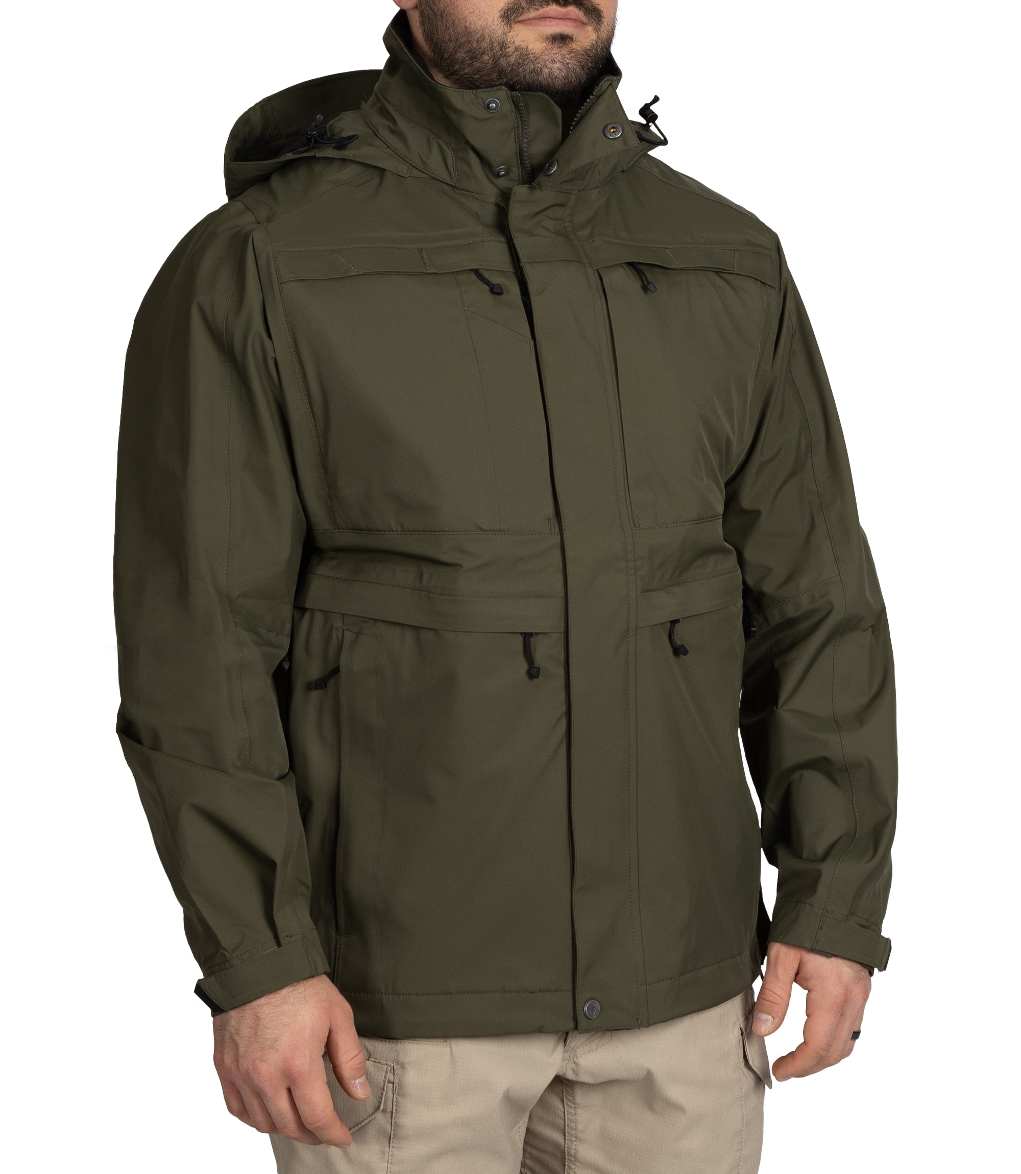 Side of Men's Tactix 3-In-1 System Parka in OD Green |color_od green
