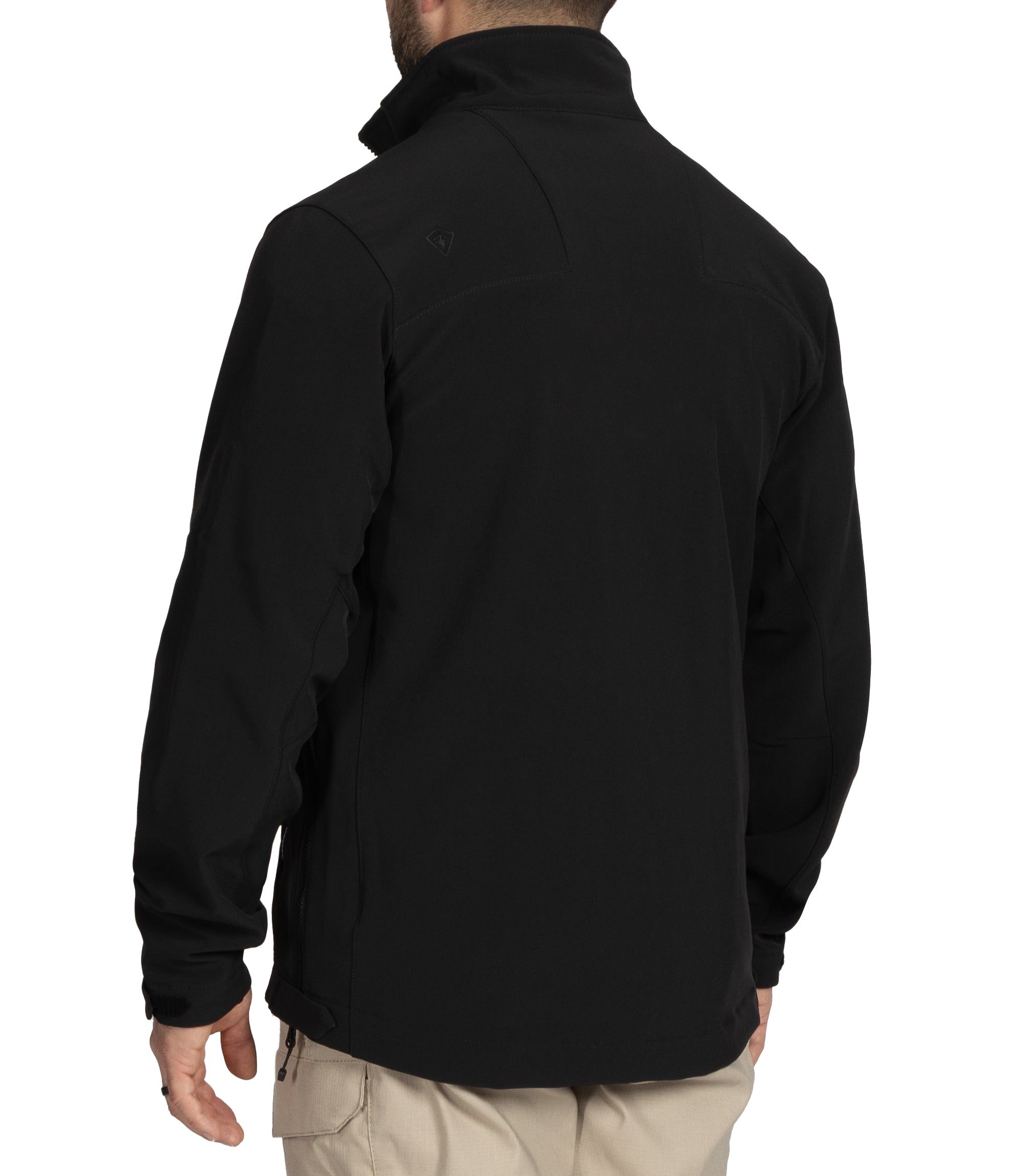 Side of Men's Tactix Softshell Parka in Balck |color_black