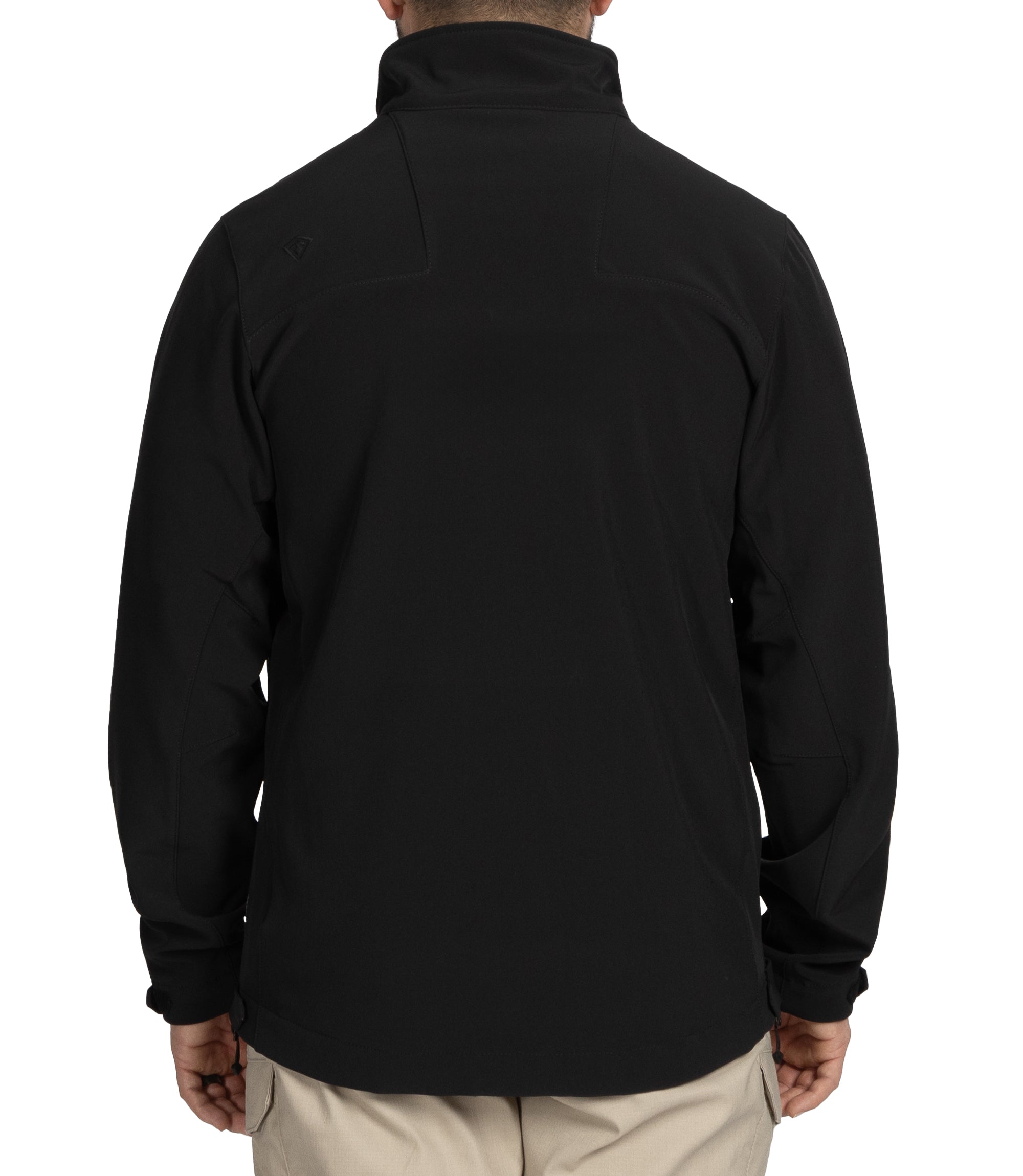 Back of Men's Tactix Softshell Parka in Balck |color_black