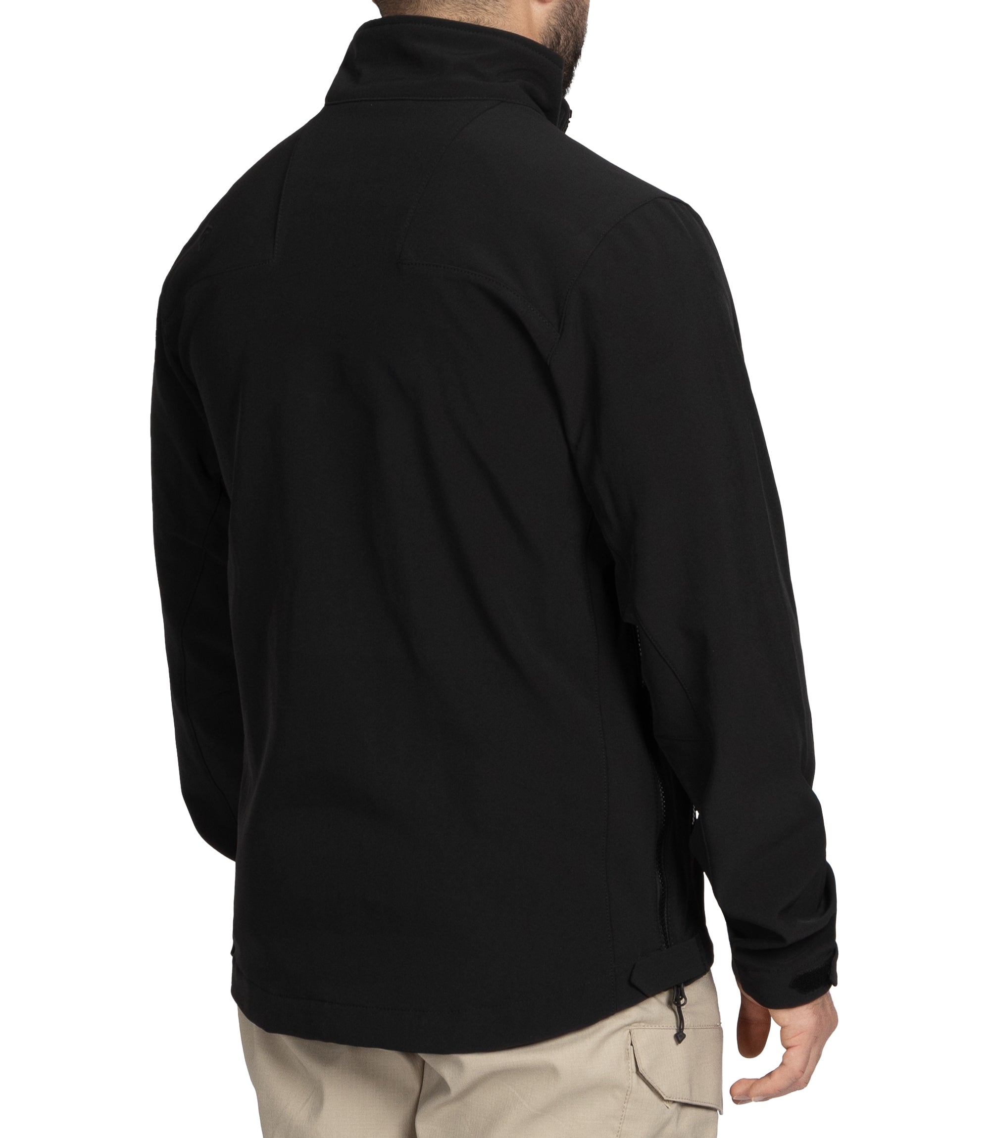 Side of Men's Tactix Softshell Parka in Balck |color_black