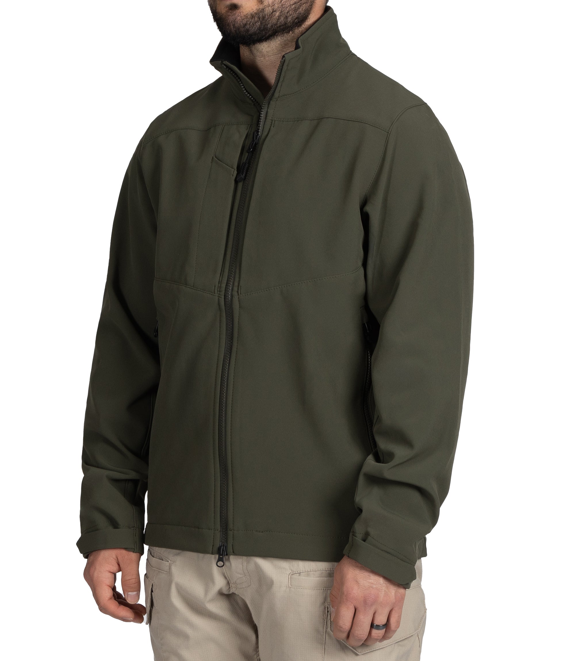 Side of Men's Tactix Softshell Parka in OD Green |color_od green