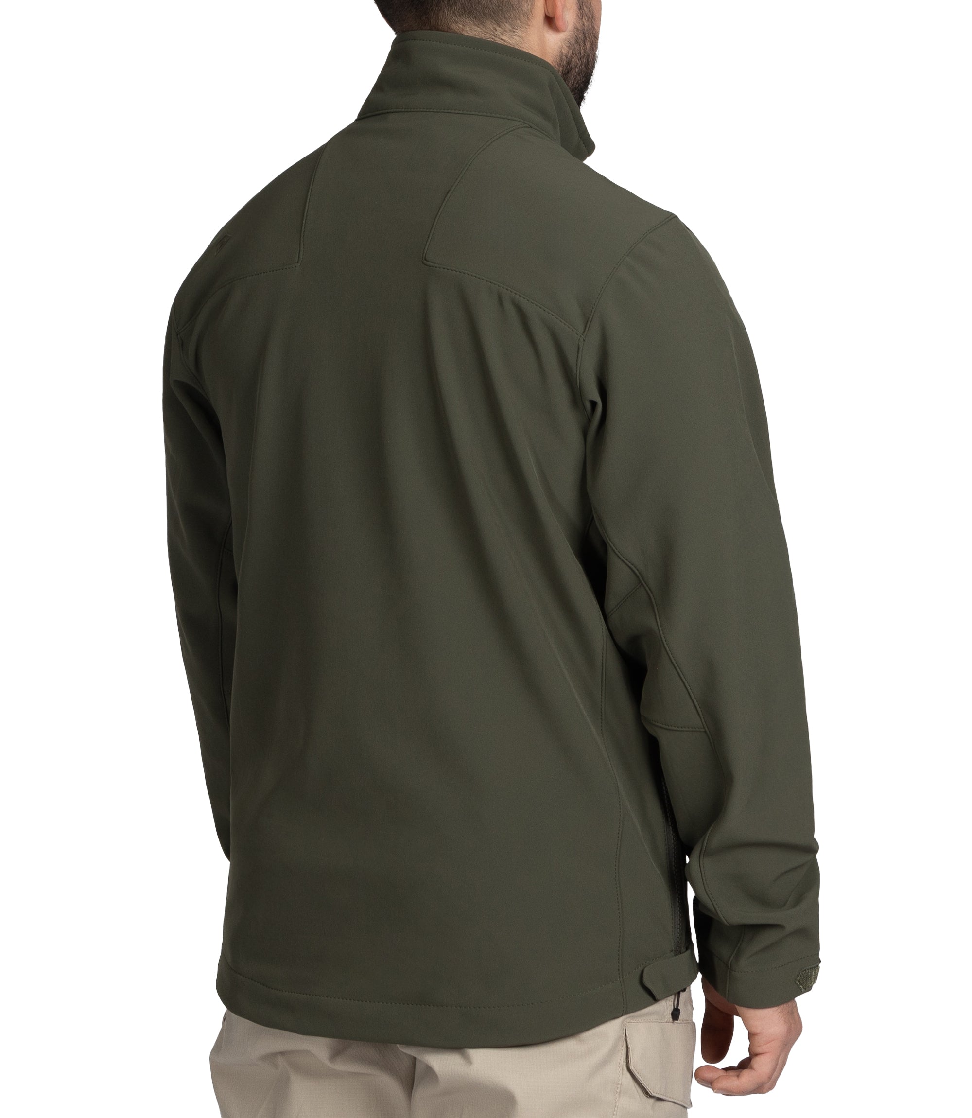 Side of Men's Tactix Softshell Parka in OD Green |color_od green