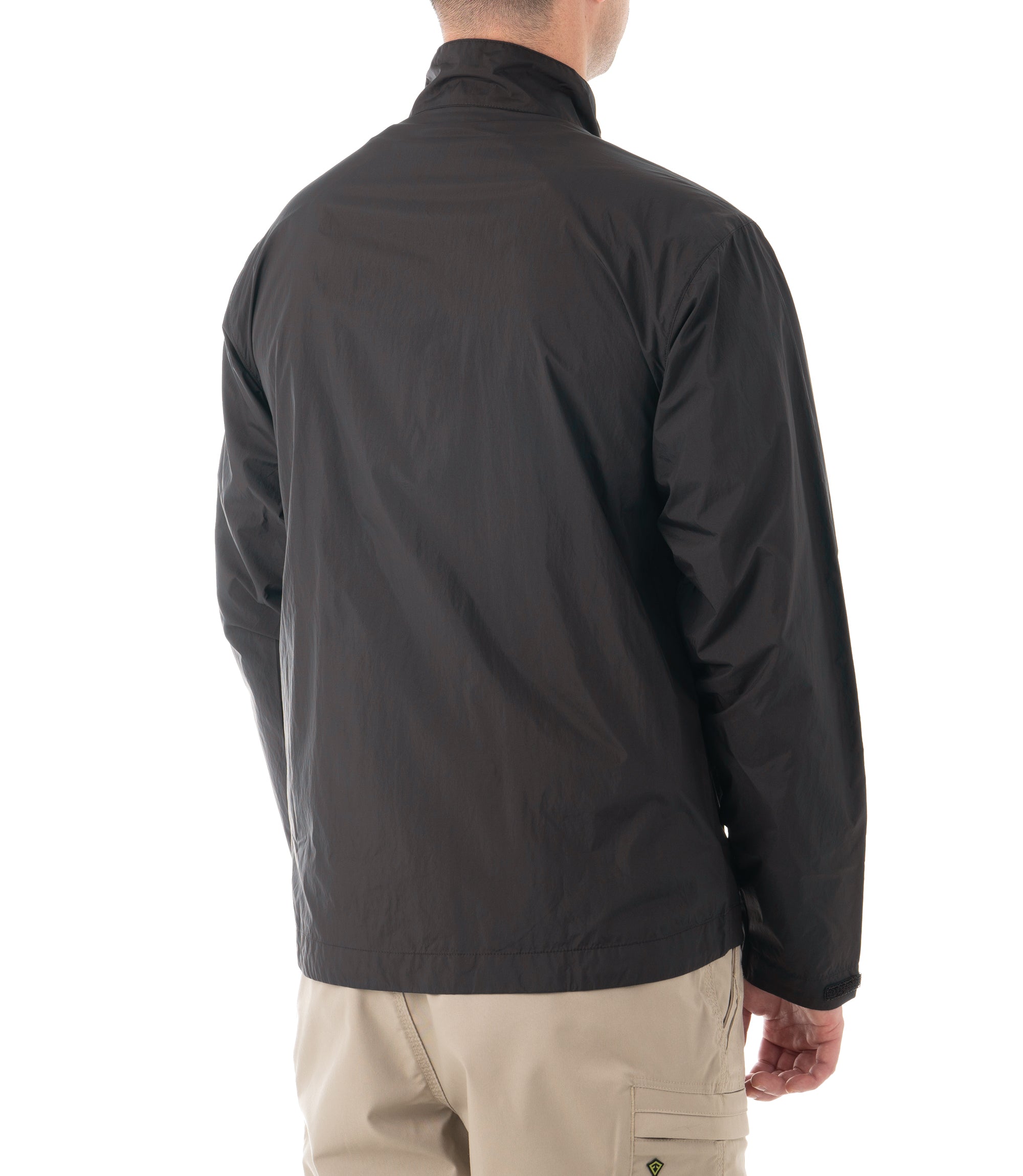 Side of Men's Pack-It Jacket in Black |color_black