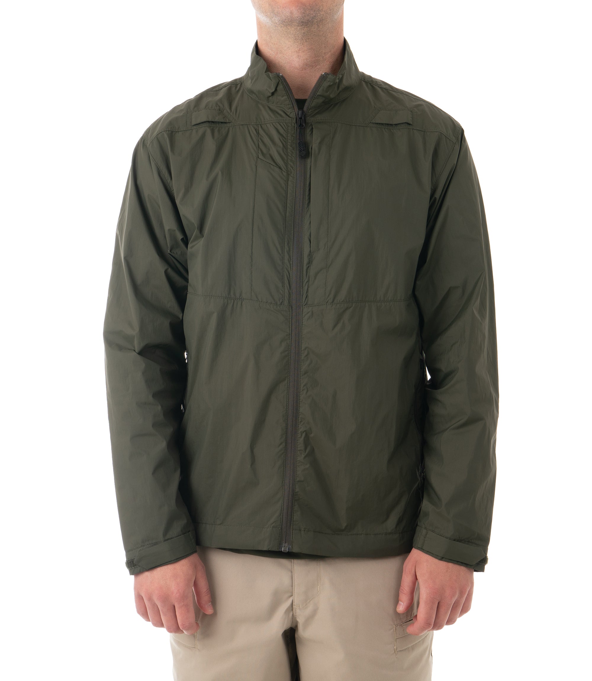 Front of Men's Pack-It Jacket in OD Green |color_od green