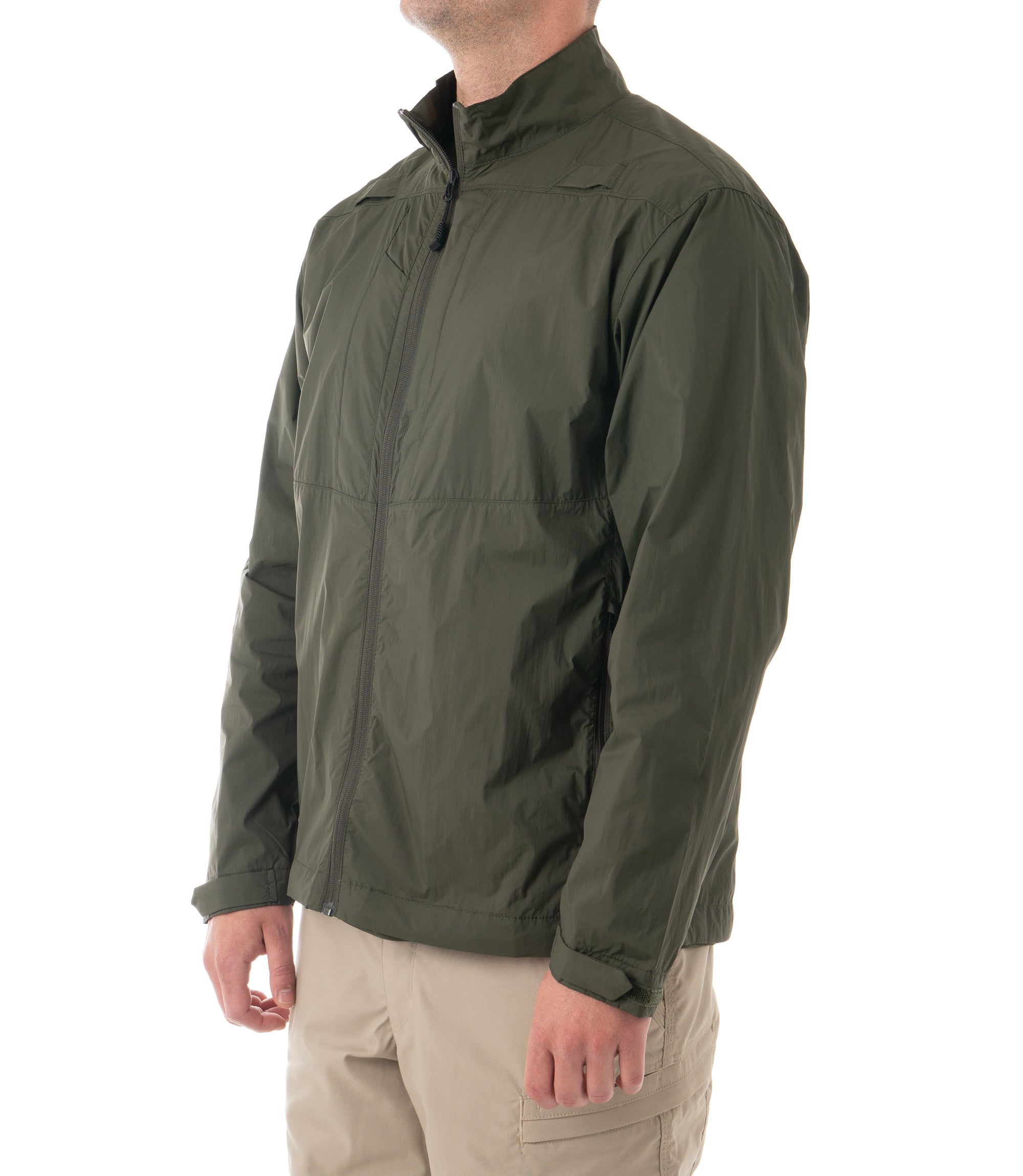 Side of Men's Pack-It Jacket in OD Green |color_od green