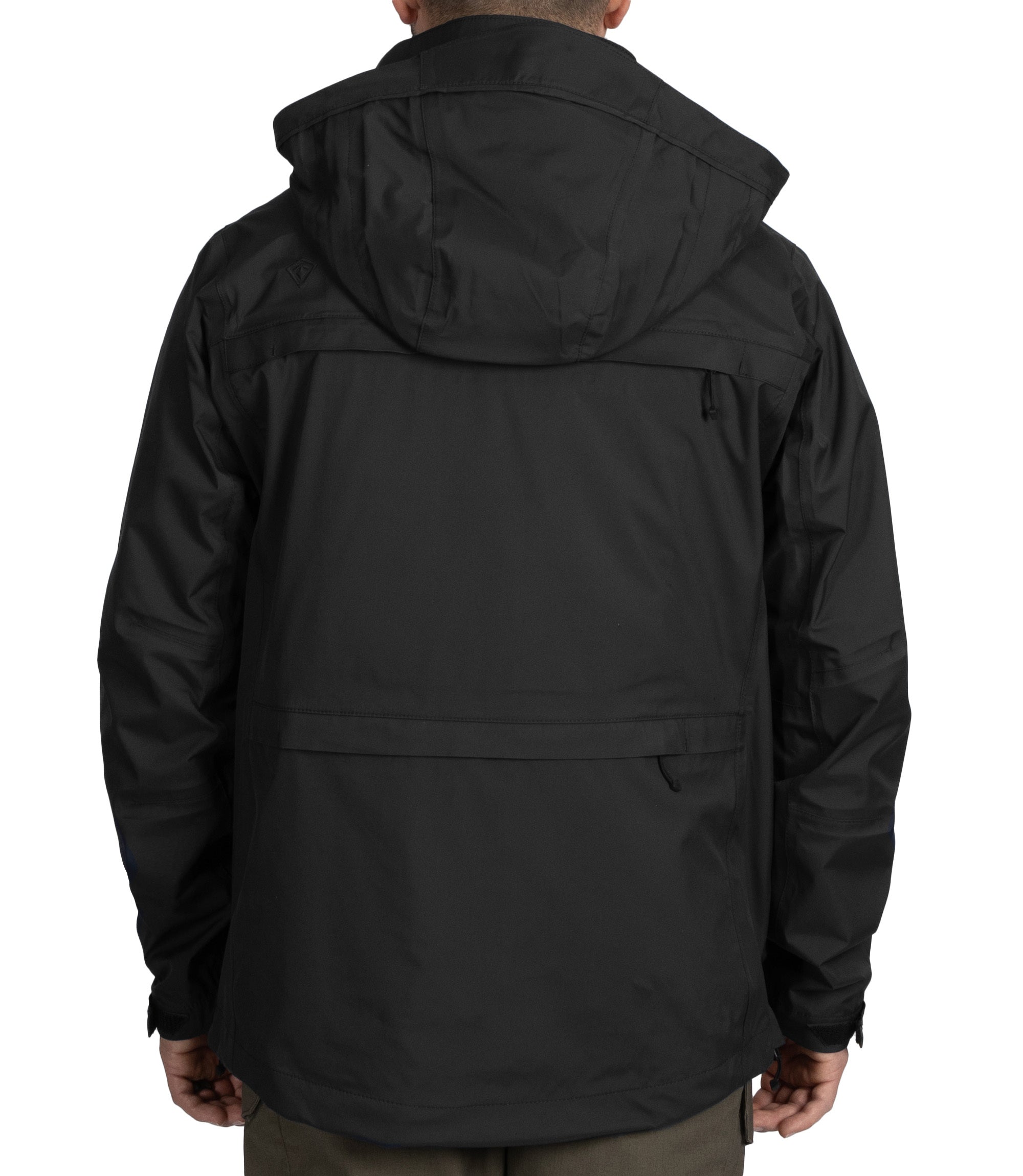 Back of Men's Tactix Parka Shell in Black |color_black