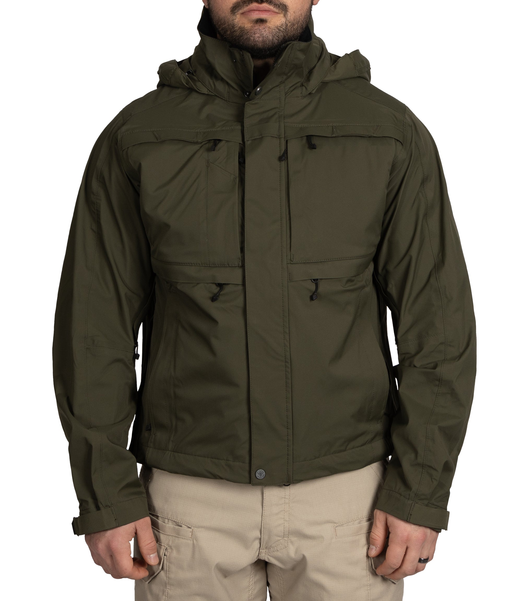 Front of Men's Tactix Jacket Sheel in OD Green |color_od green