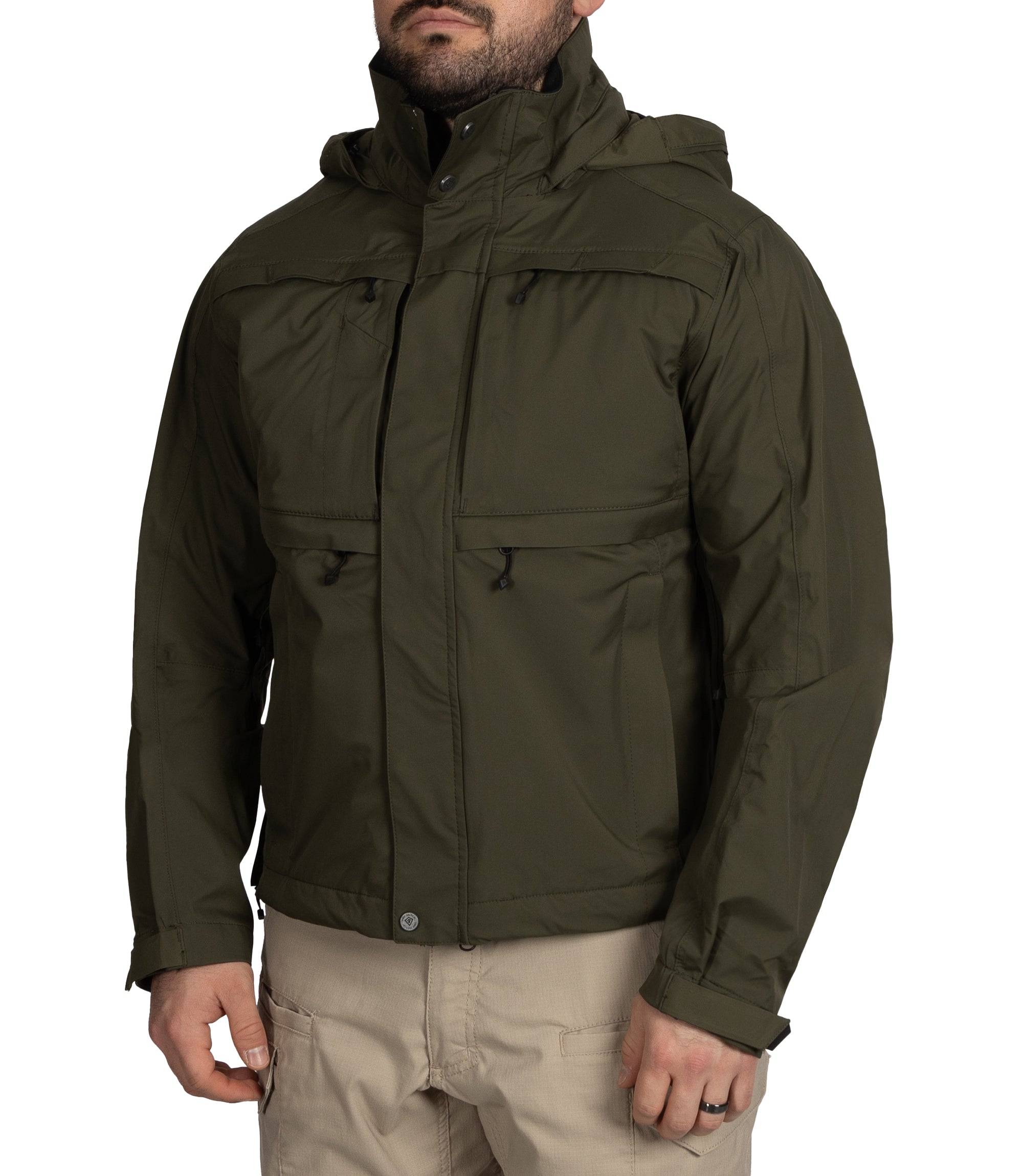 Side of Men's Tactix Parka Shell in OD Green |color_od green