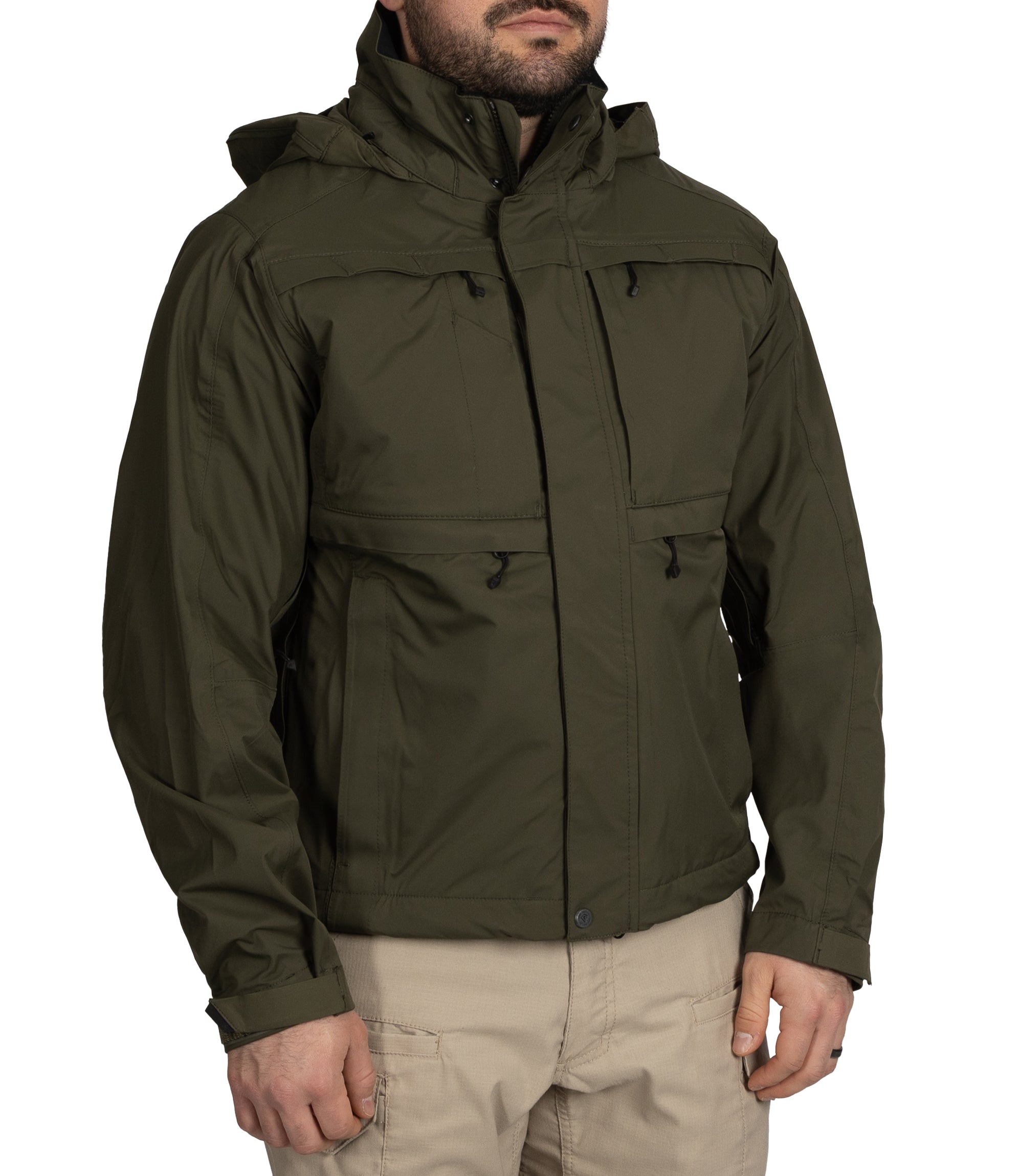 Side of Men's Tactix Parka Shell in OD Green |color_od green