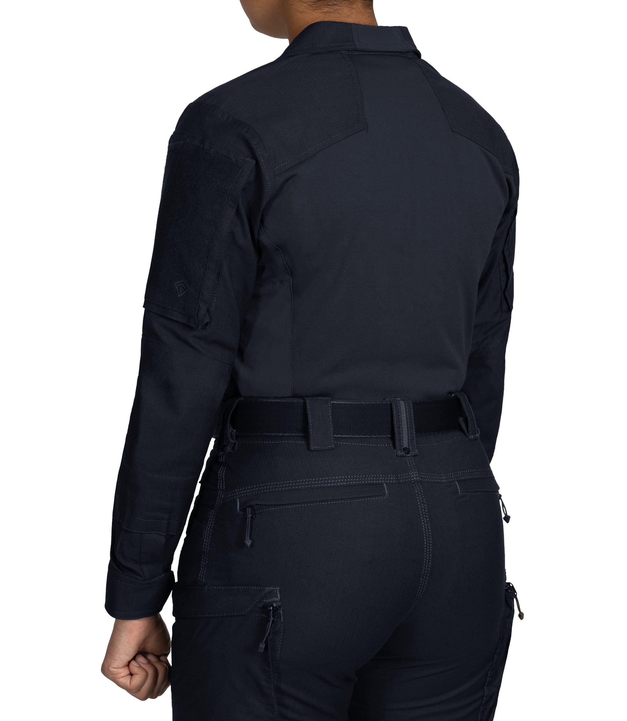 Side of Women's Defender Shirt in Midnight Navy |color_midnight navy
