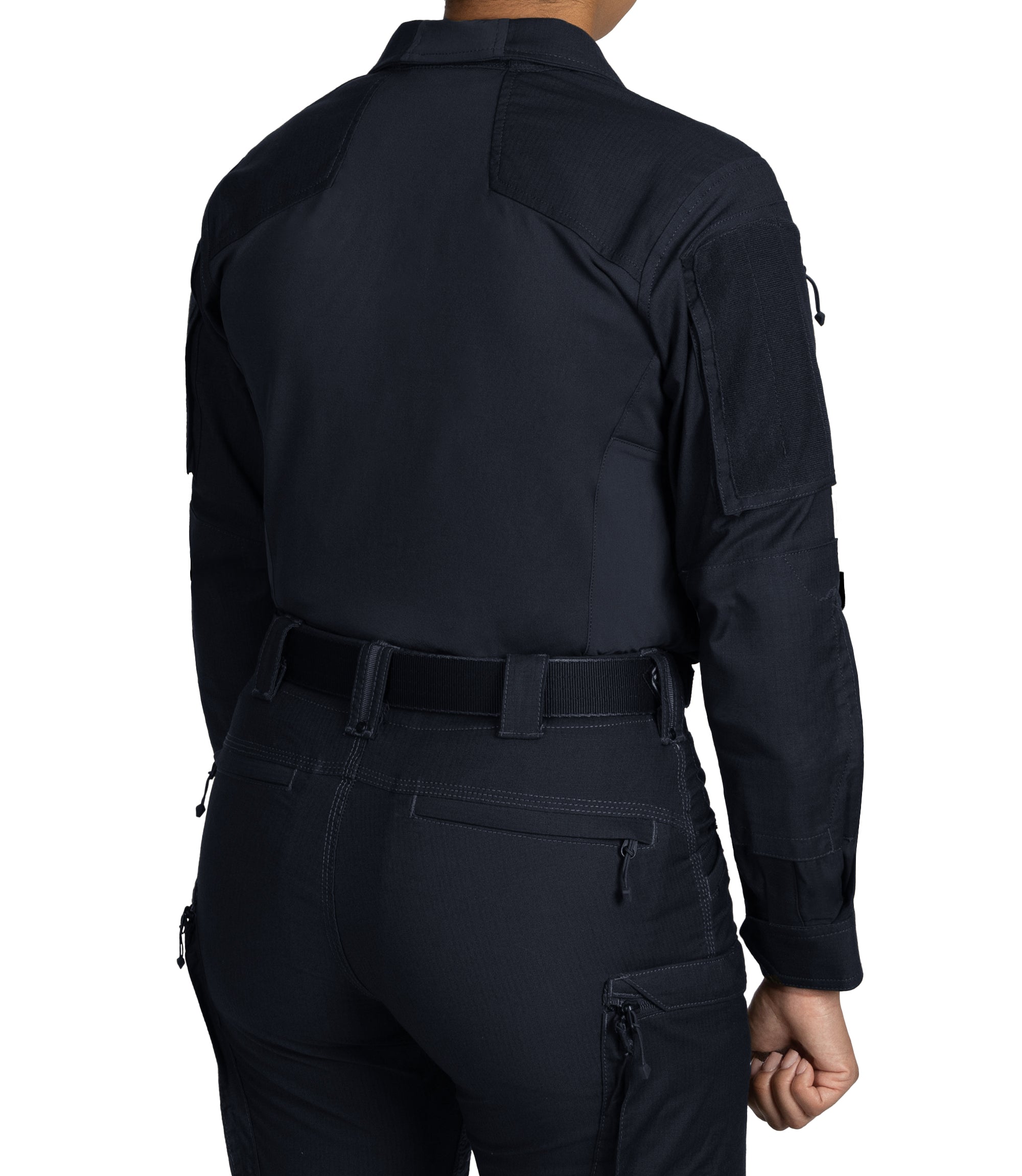 Side of Women's Defender Shirt in Midnight Navy |color_midnight navy