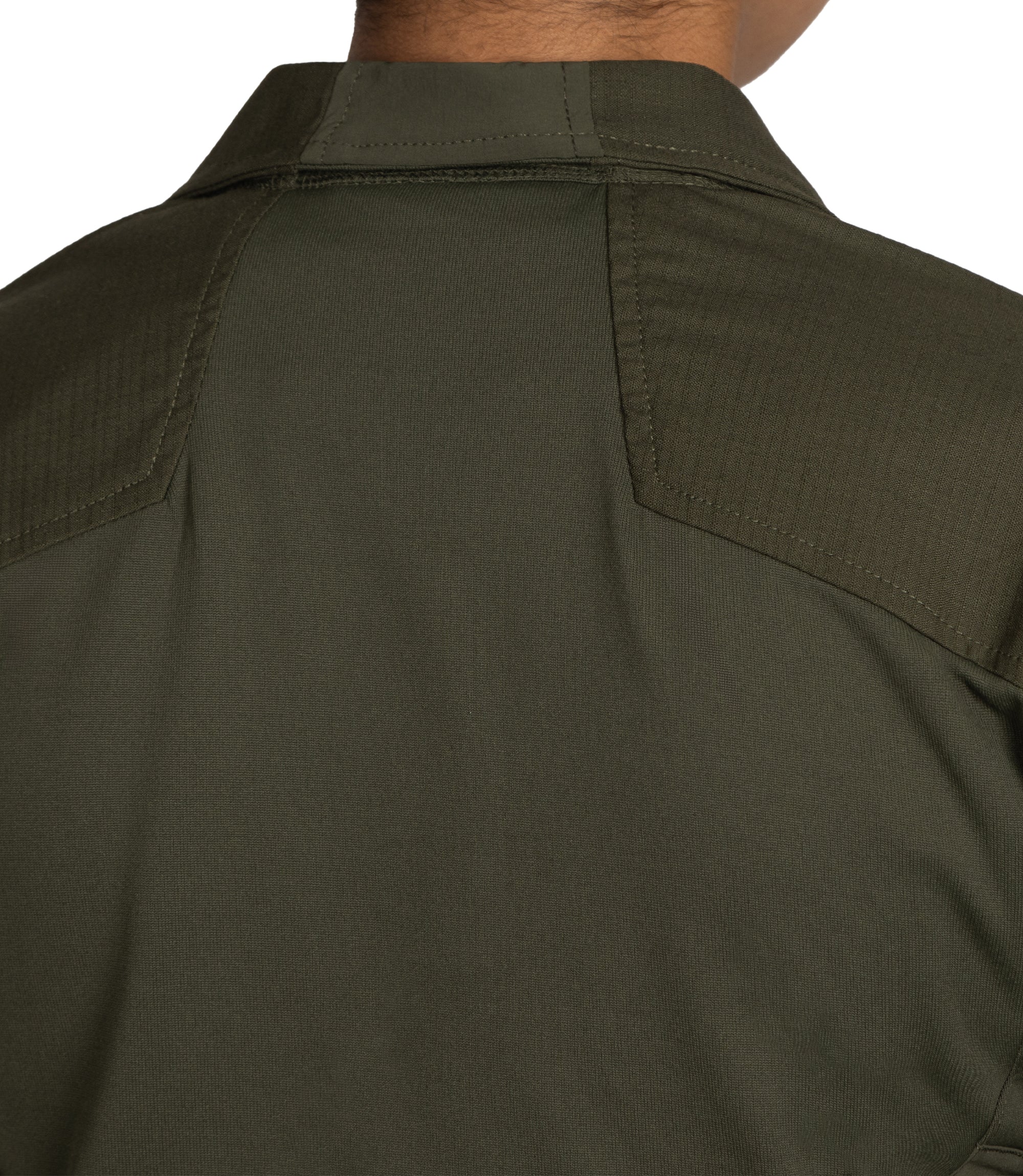 Split Yoke of Women's Defender Shirt in OD Green |color_od green