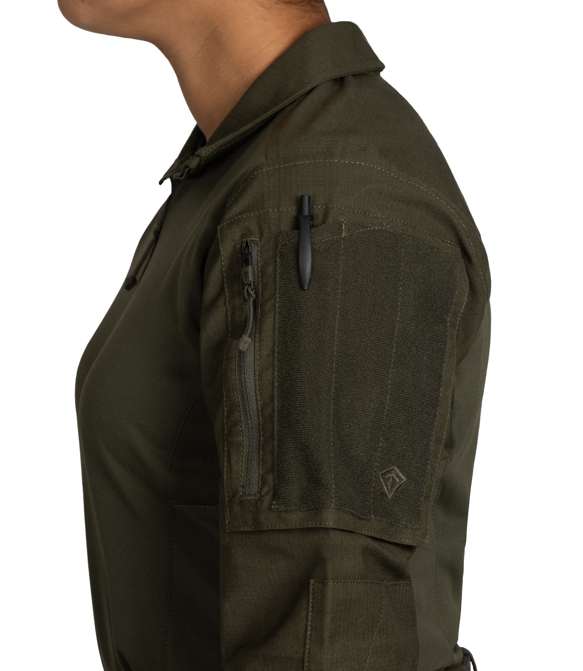 Specialized Pocket on Women's Defender Shirt in OD Green |color_od green