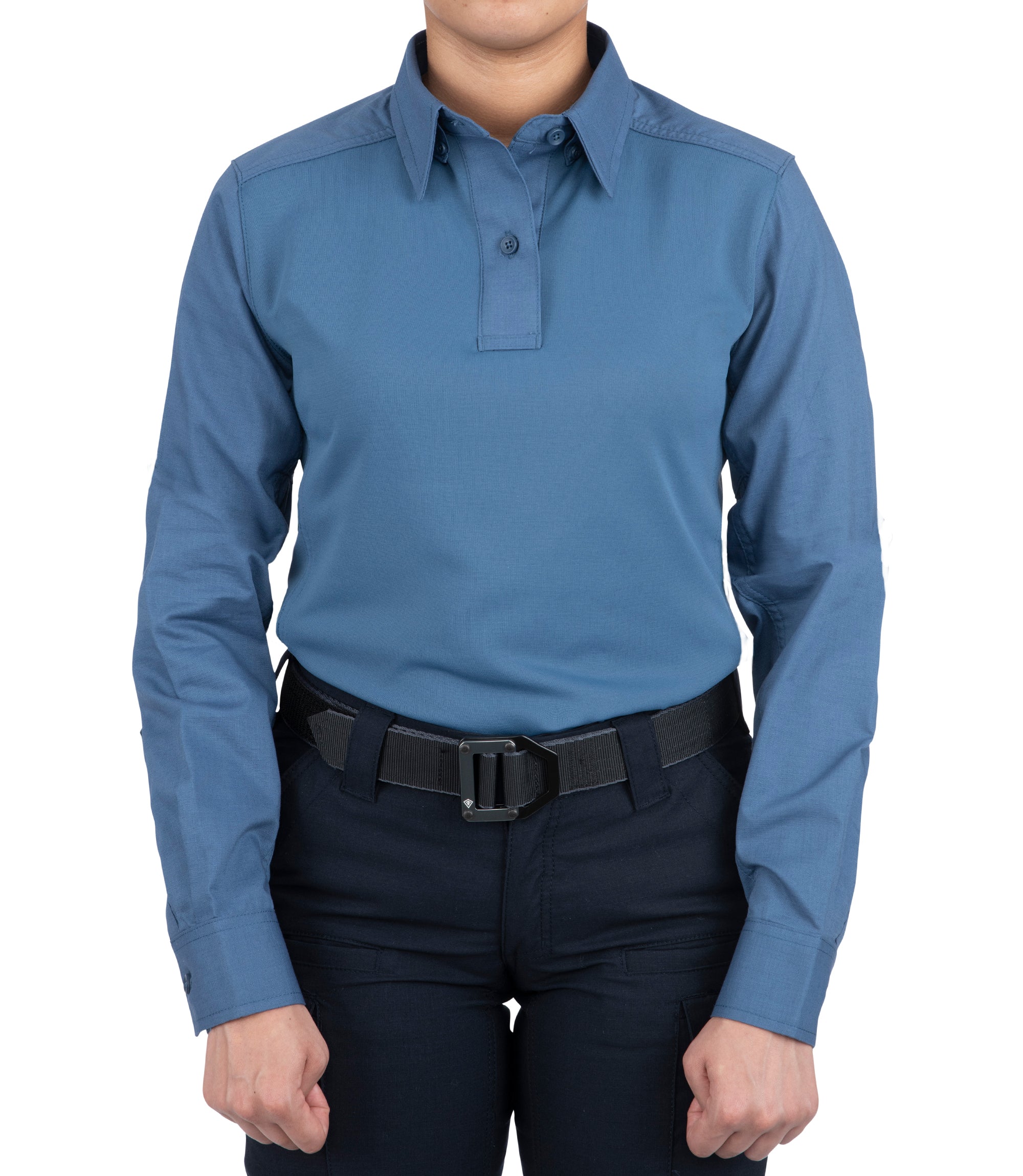 Front of Women's V2 Pro Performance Shirt in French Blue |color_french blue